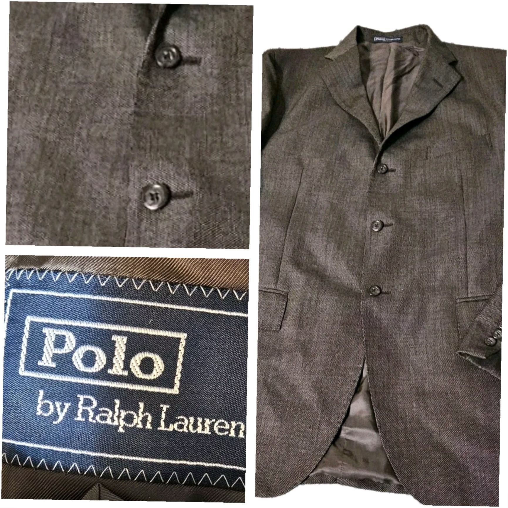Polo Ralph Lauren VTG Polo Ralph Lauren Wool Sport Coat Blazer 42 R Men Regular Tweed Notch Lapel 3 Button USA Vintage Union Made Jacket/Coat Size US XL / EU 56 / 4 - 2 Thumbnail