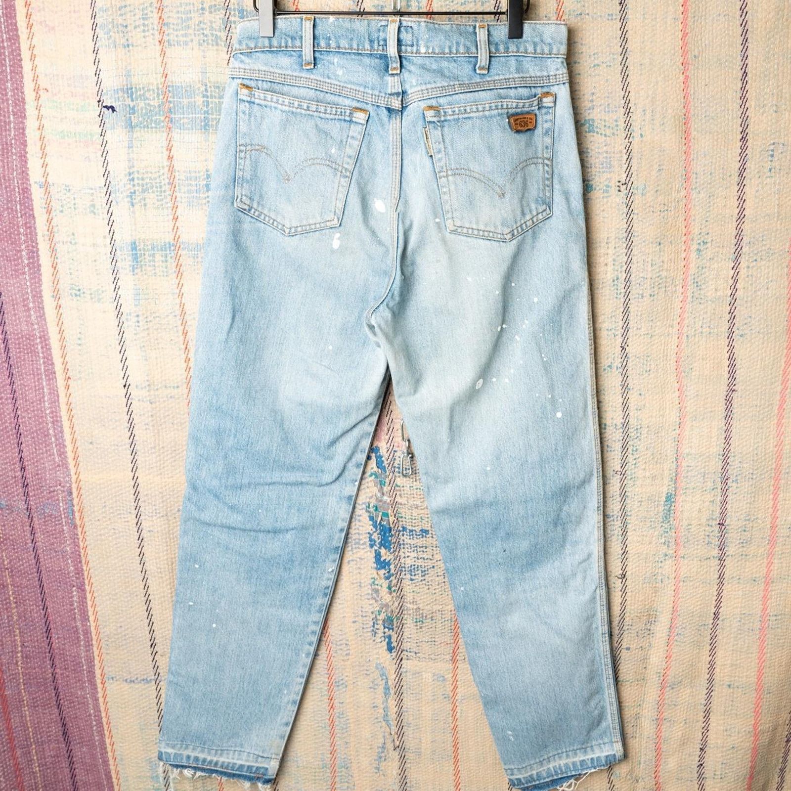 Levi's Custom handmade sashiko levis patchwork jeans size 31 x 30 Size US 31 - 2 Thumbnail