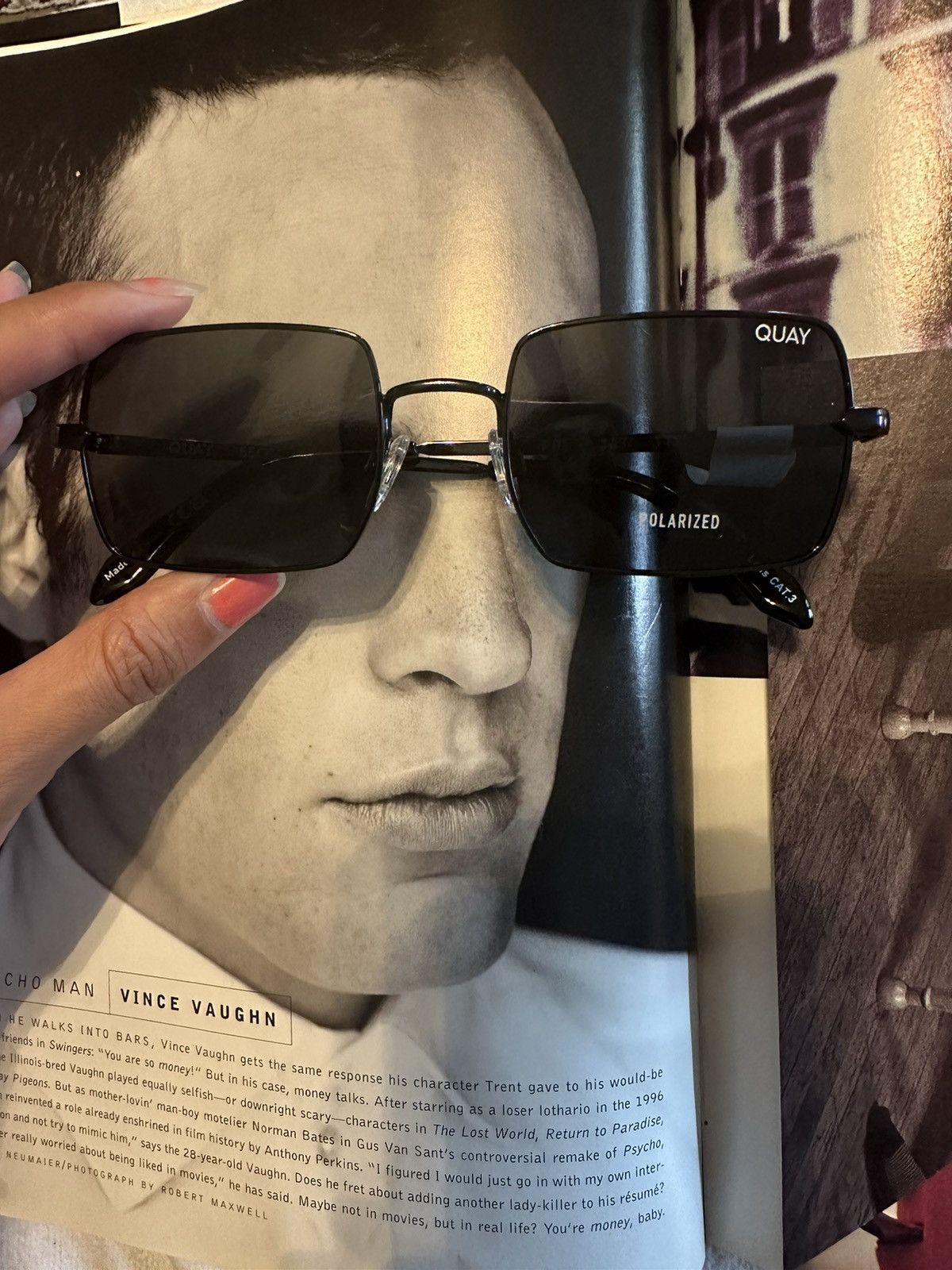 Quay NIB Quay "TTYL POLARIZED" square black frame/ black polarize Size ONE SIZE - 11 Thumbnail