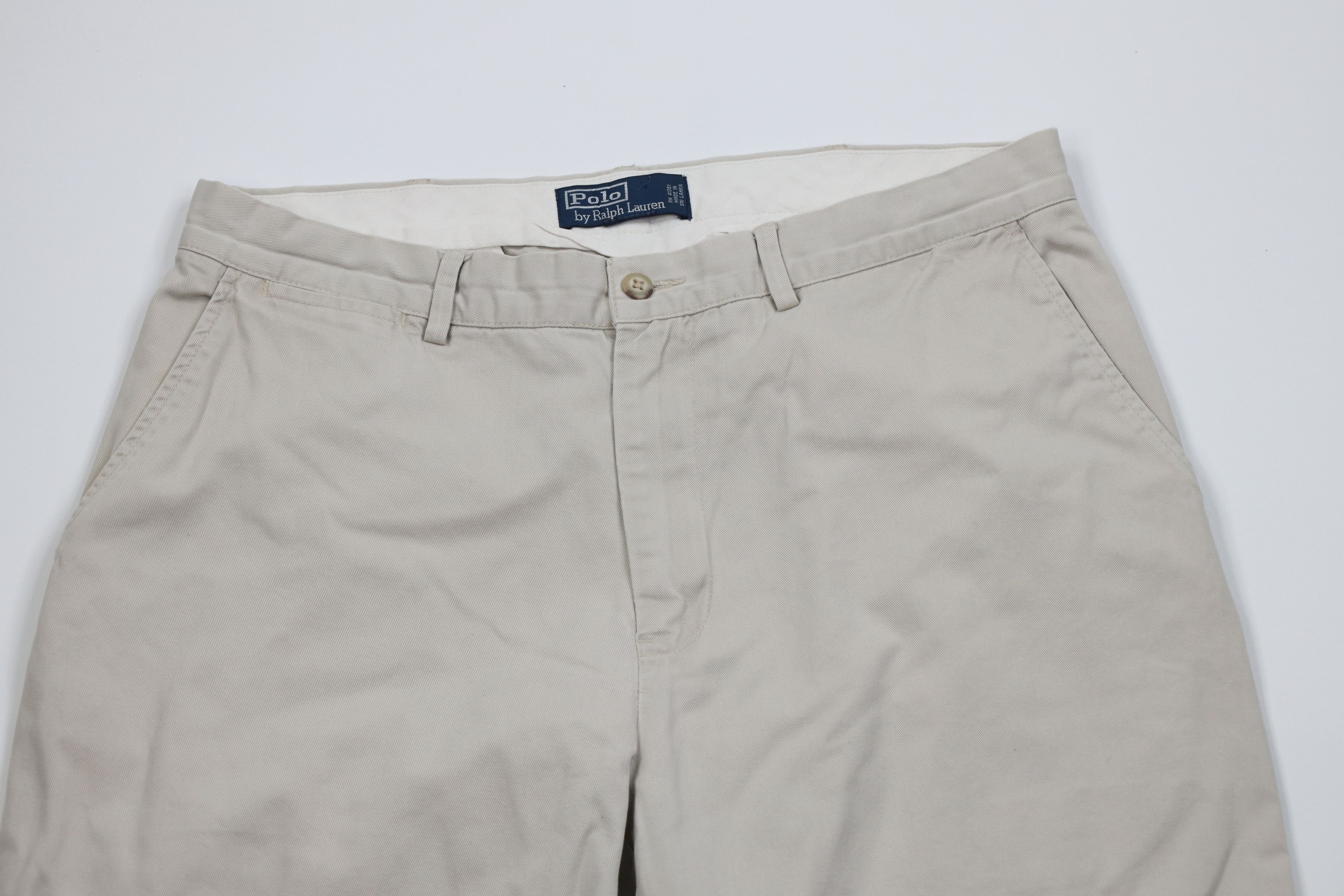 Ralph Lauren Vintage 90s Ralph Lauren Wide Leg Chino Pants Gray Cotton Size US 34 / EU 50 - 2 Thumbnail