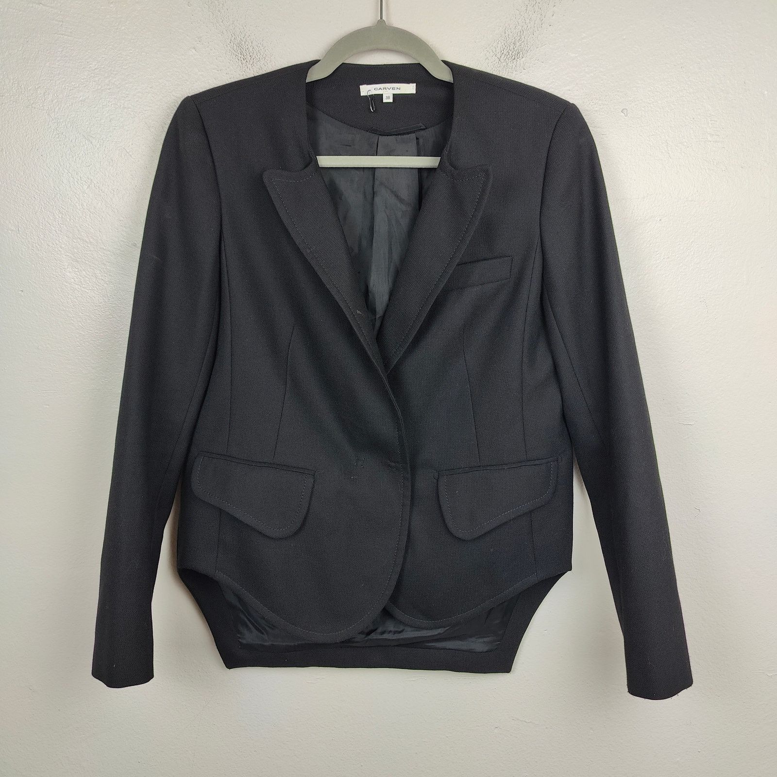 Carven Carven Blazer Womens 38 FR Large US Black Size L / US 10 / IT 46 - 1 Thumbnail