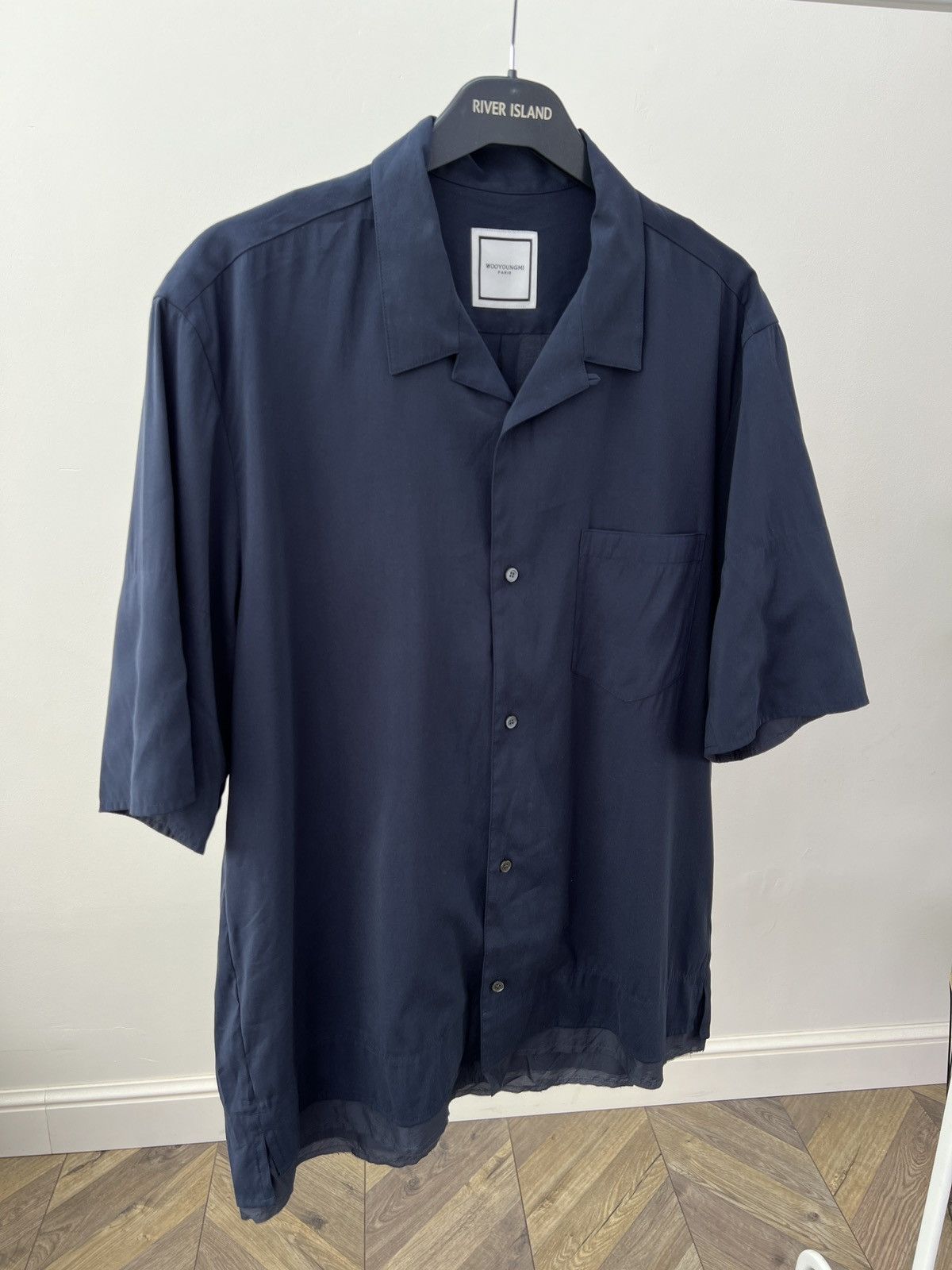 Wooyoungmi Vintage Wooyoungmi Navy Button-Up Shirt Size US L / EU 52-54 / 3 - 4 Thumbnail