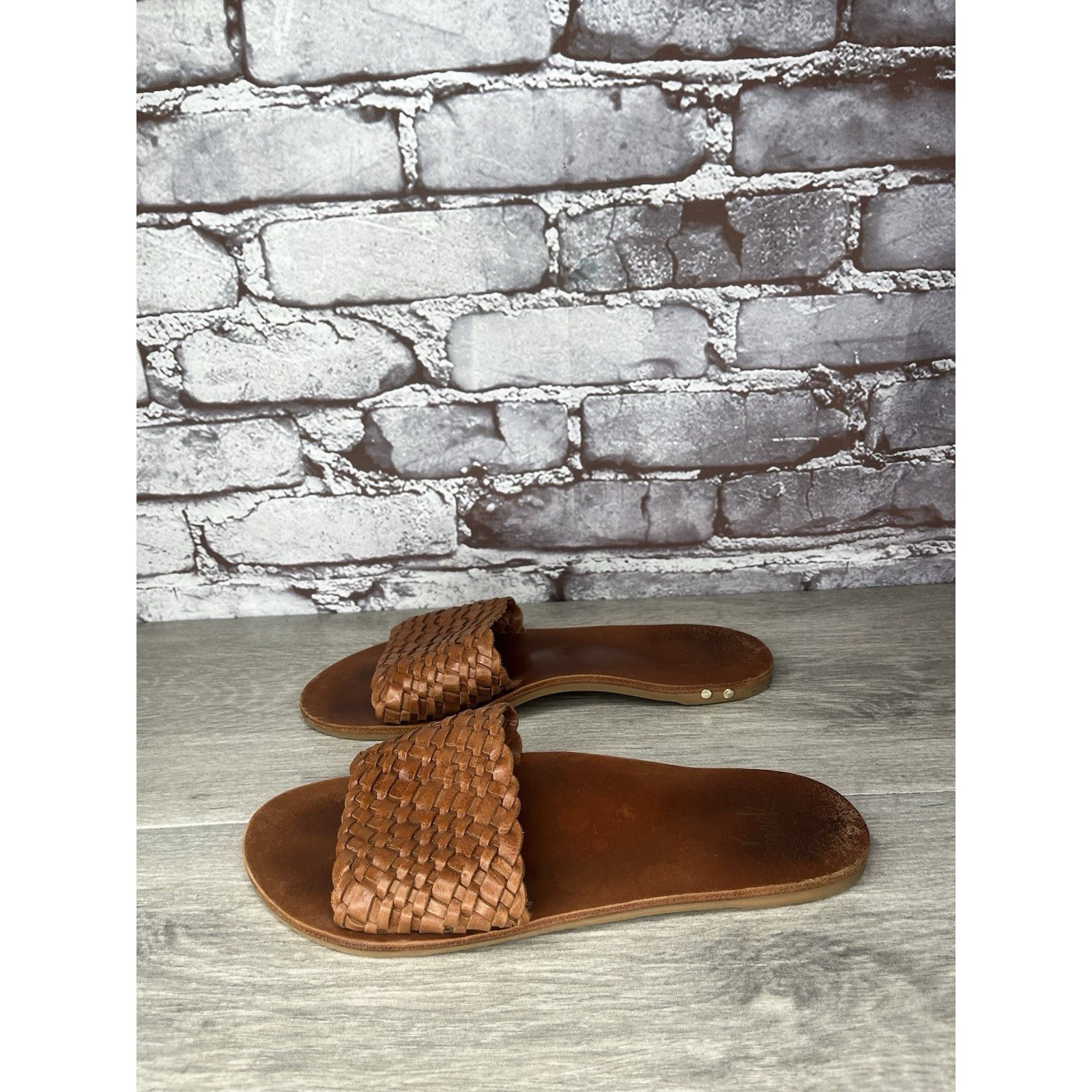 beek Beek Fairy Woven Brown Leather Weaves Flats Slides Sandals W Size US 8 / IT 38 - 9 Thumbnail