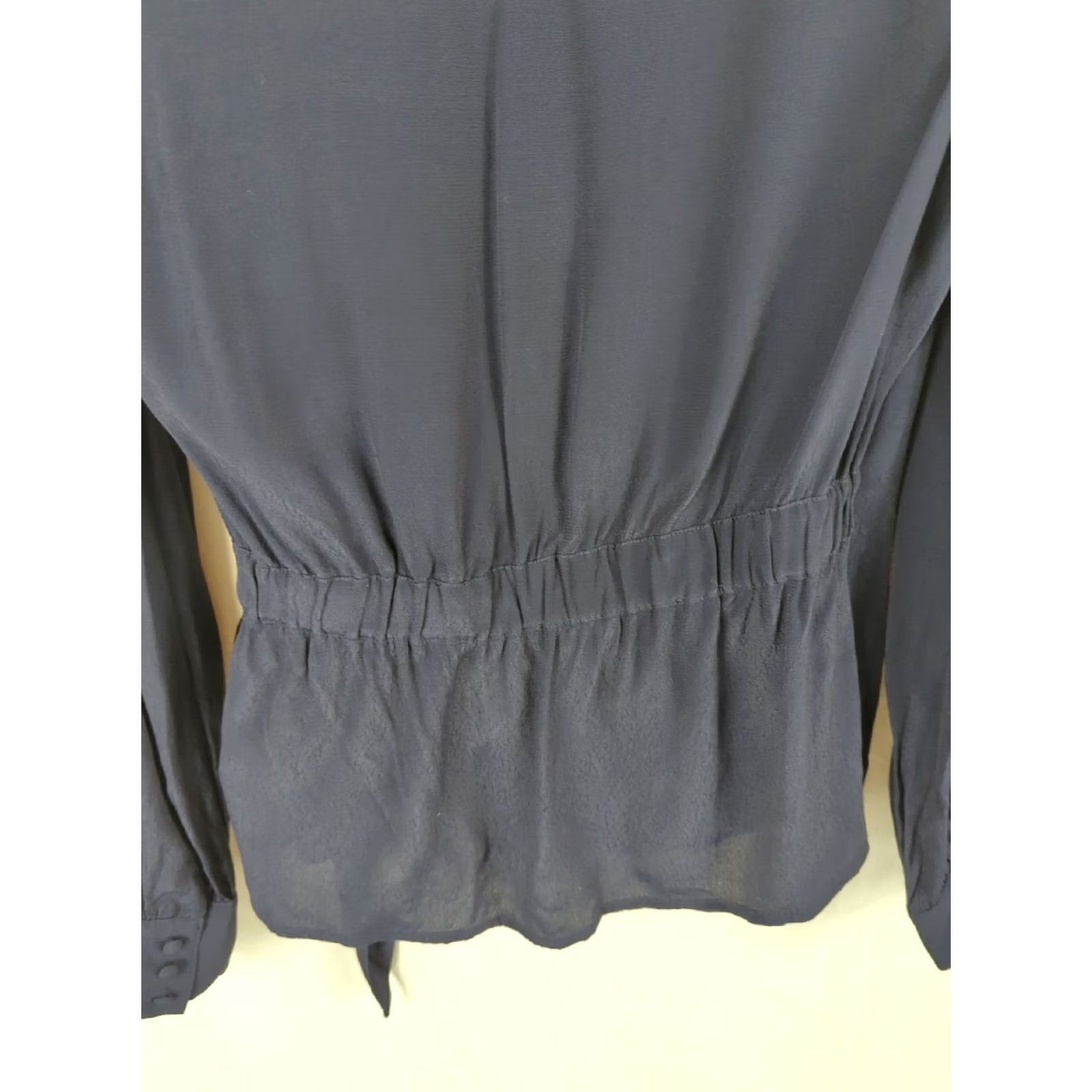 Talbots Talbots Women Blouse XS Navy Blue Wrap career Size XS / US 0-2 / IT 36-38 - 7 Thumbnail