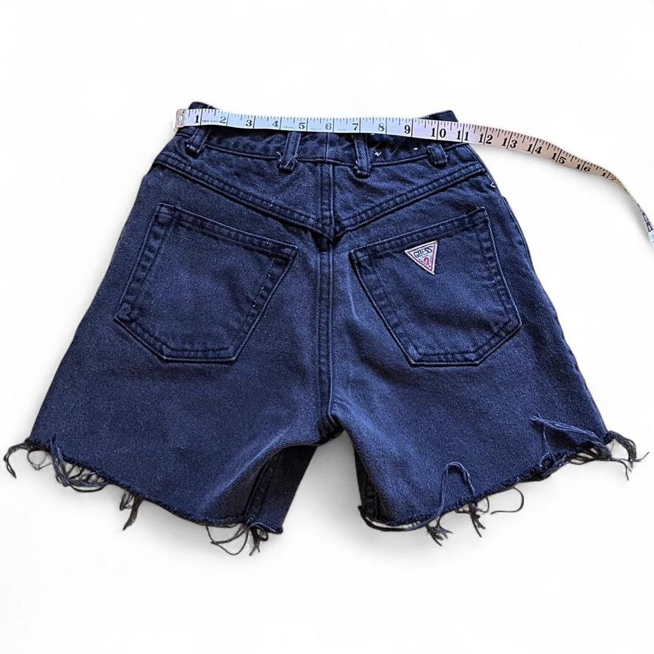 Guess GUESS by MARCIANO • VINTAGE USA MADE BLACK HIGH WAIST SHORTS Size 22" - 4 Thumbnail