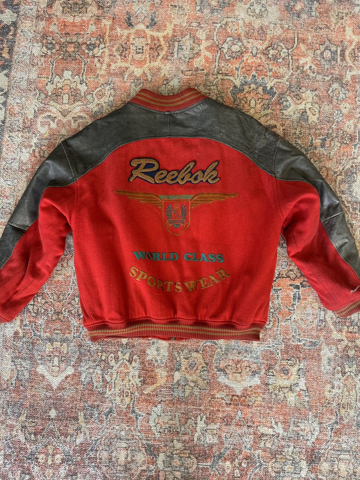 Reebok Red Reebok World Class Sportswear Varsity Jacket Size US M / EU 48-50 / 2 - 6 Thumbnail