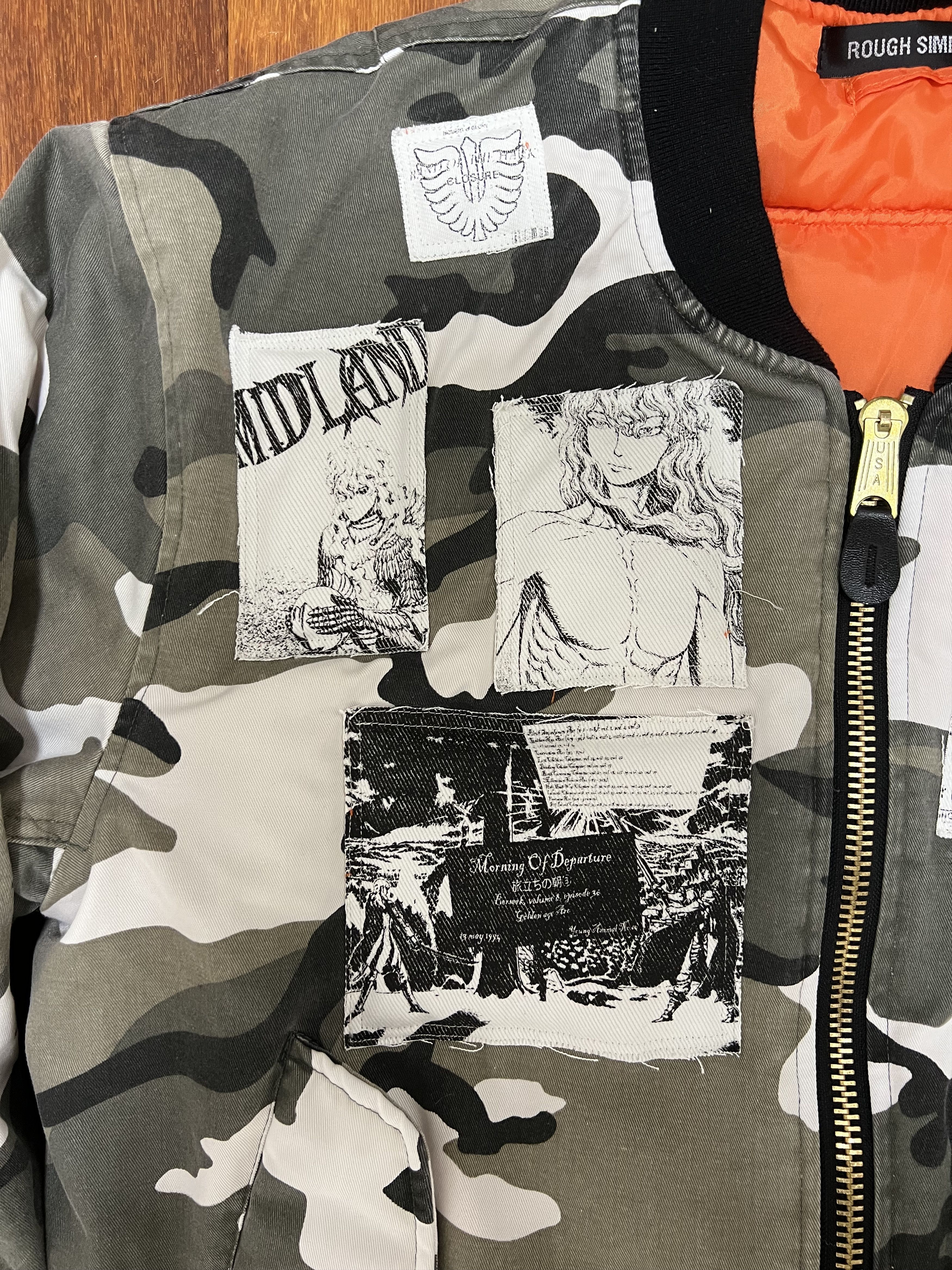 Fostex Garments × Rough Simmons 💚 2022 Rough Simmons Beserk Swordsman Patched Bomber Size US L / EU 52-54 / 3 - 7 Thumbnail