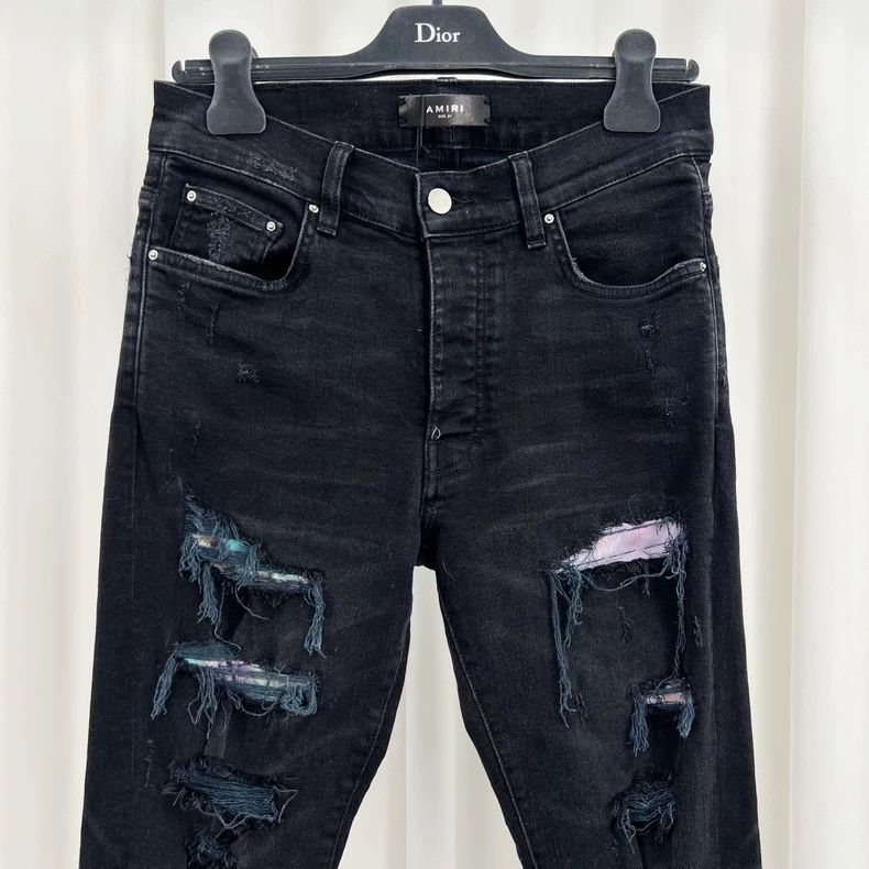Amiri Amiri cut floral patchwork destruction jeans Size US 31 - 3 Thumbnail