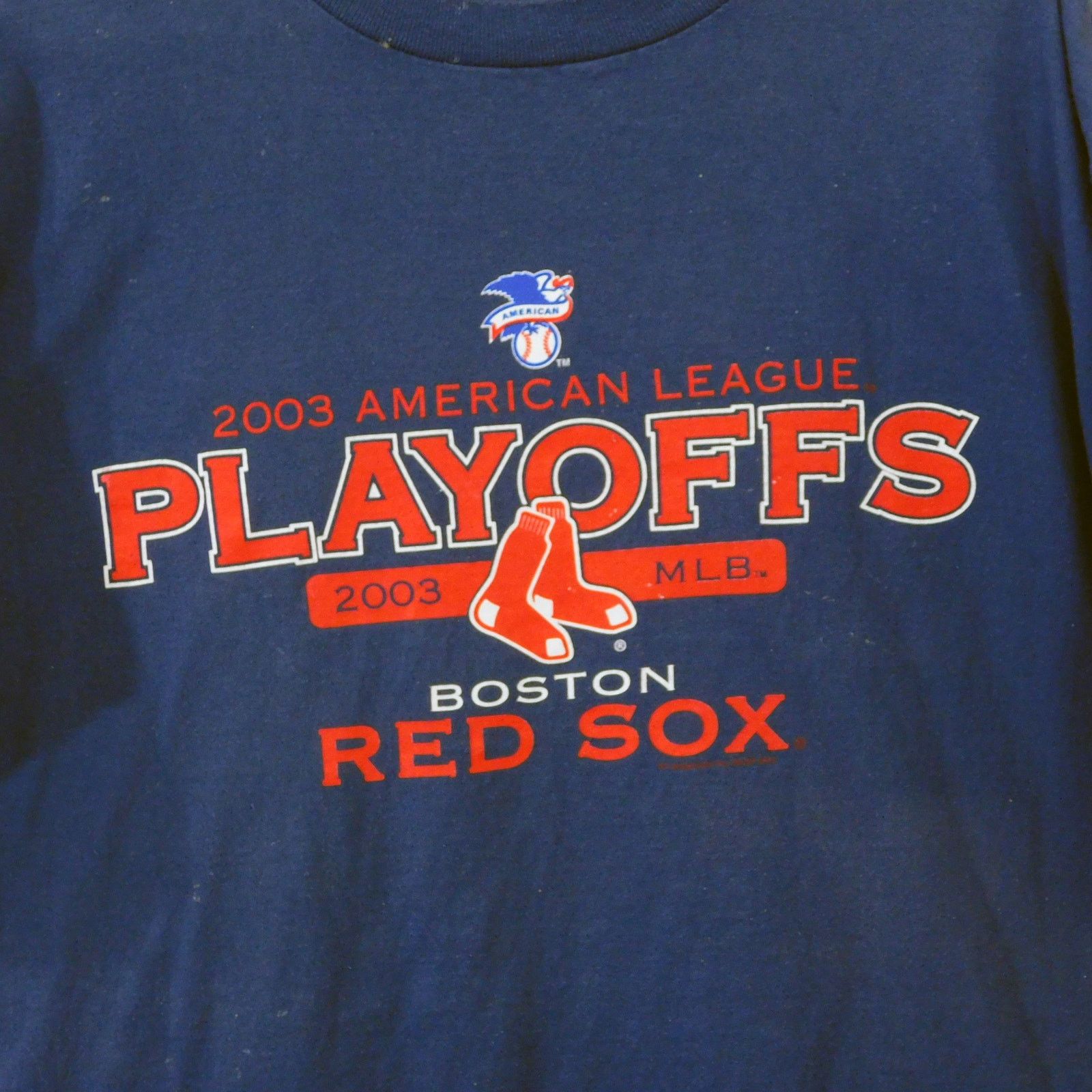 MLB Boston Red Sox 2003 Playoffs T Shirt Size XL Minor Flaws Size US XL / EU 56 / 4 - 2 Thumbnail