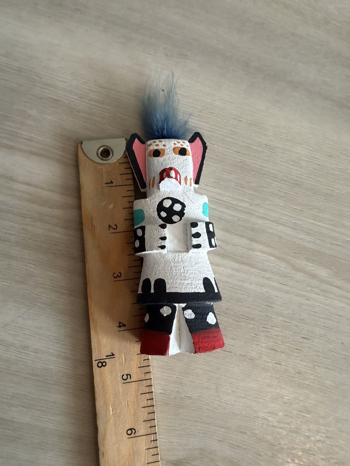 Vintage Vintage Native American Wolt “White Wolf” Kachina Doll Size ONE SIZE - 7 Thumbnail