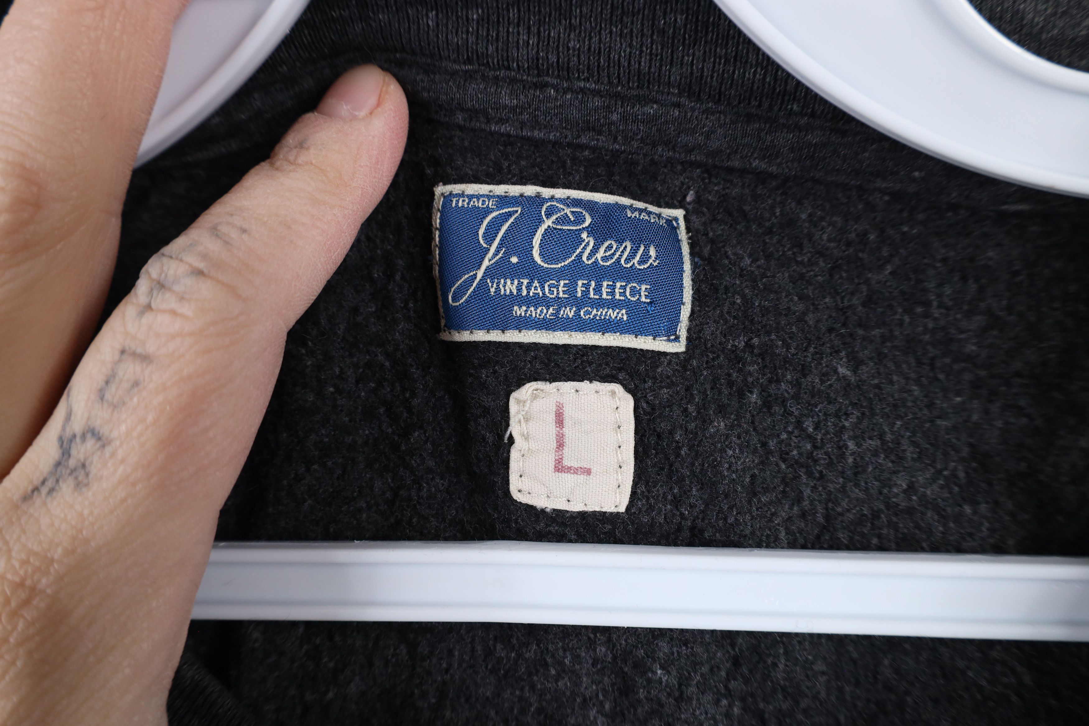 J.Crew × Vintage J Crew Blank Vintage Fleece Crewneck Sweatshirt Gray Size US L / EU 52-54 / 3 - 9 Thumbnail