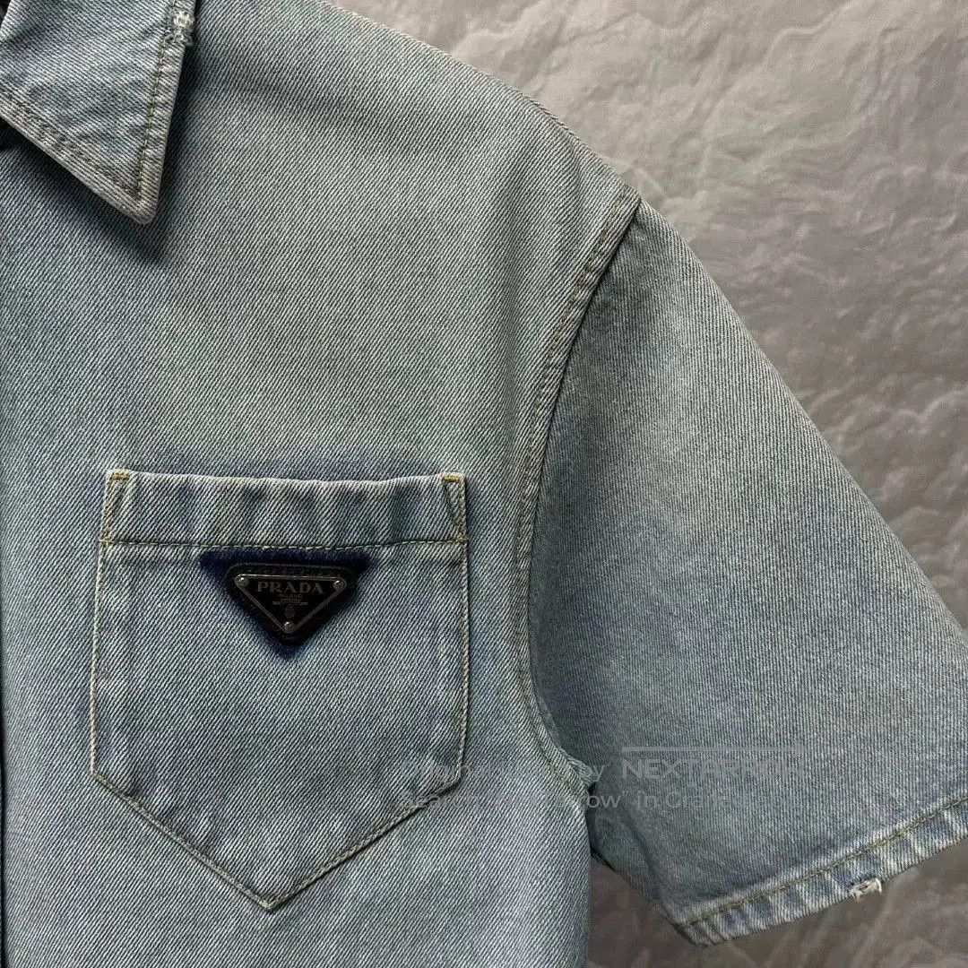 Prada Prada Triangle Logo Denim Short. Size XS / US 0-2 / IT 36-38 - 4 Thumbnail
