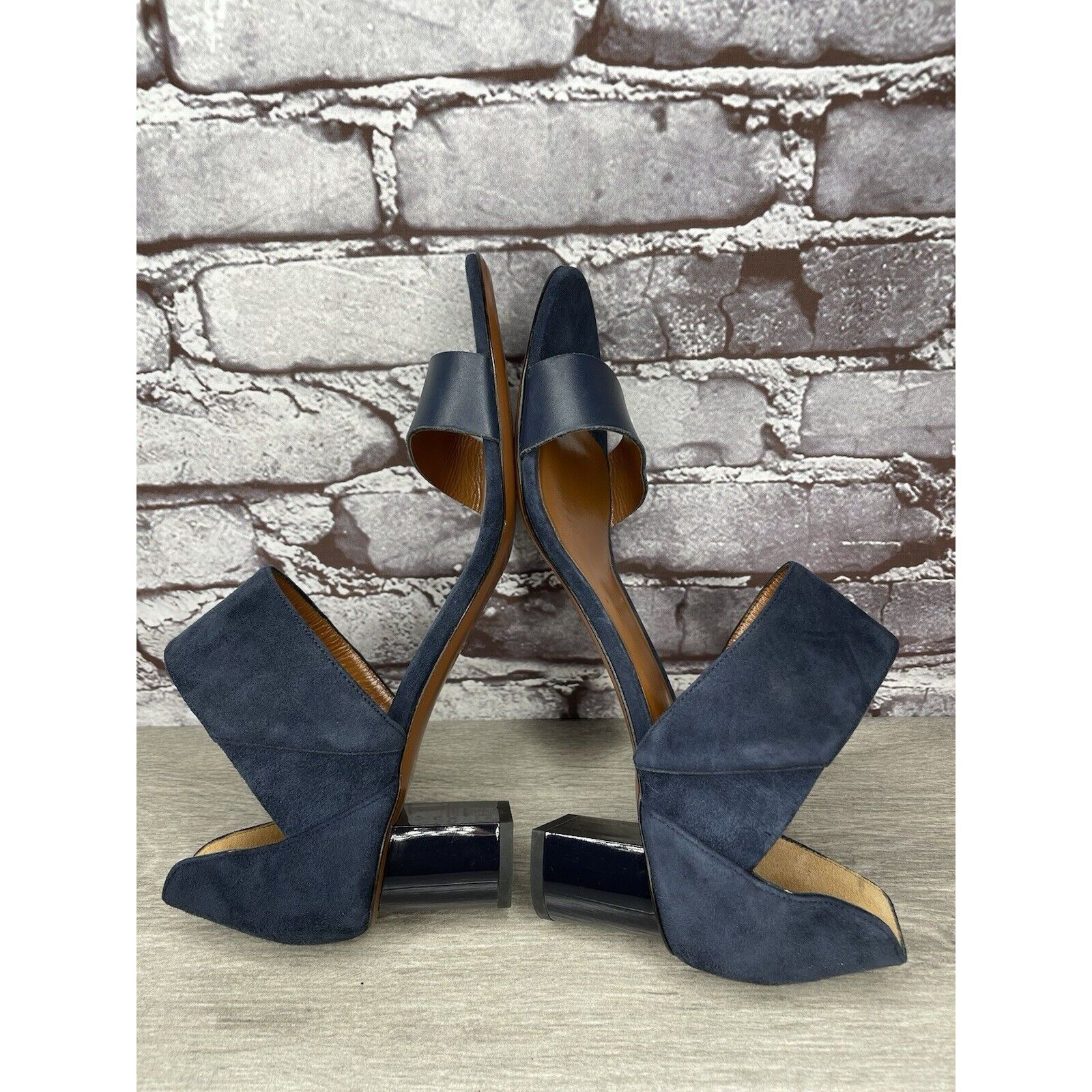 Aquatalia Aquatalia Blue Suede Leather Ankle Strap Heel Open Sandals W Size US 11 / IT 41 - 16 Thumbnail