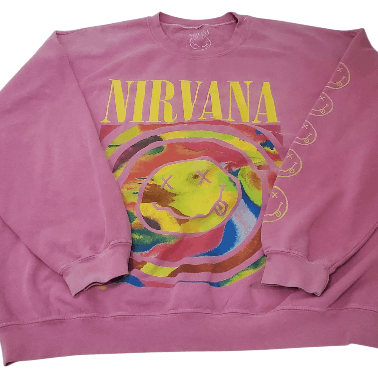 Band Tees Nirvana Smiley Face Tiedye Sweatshirt Size US M / EU 48-50 / 2 - 2 Thumbnail