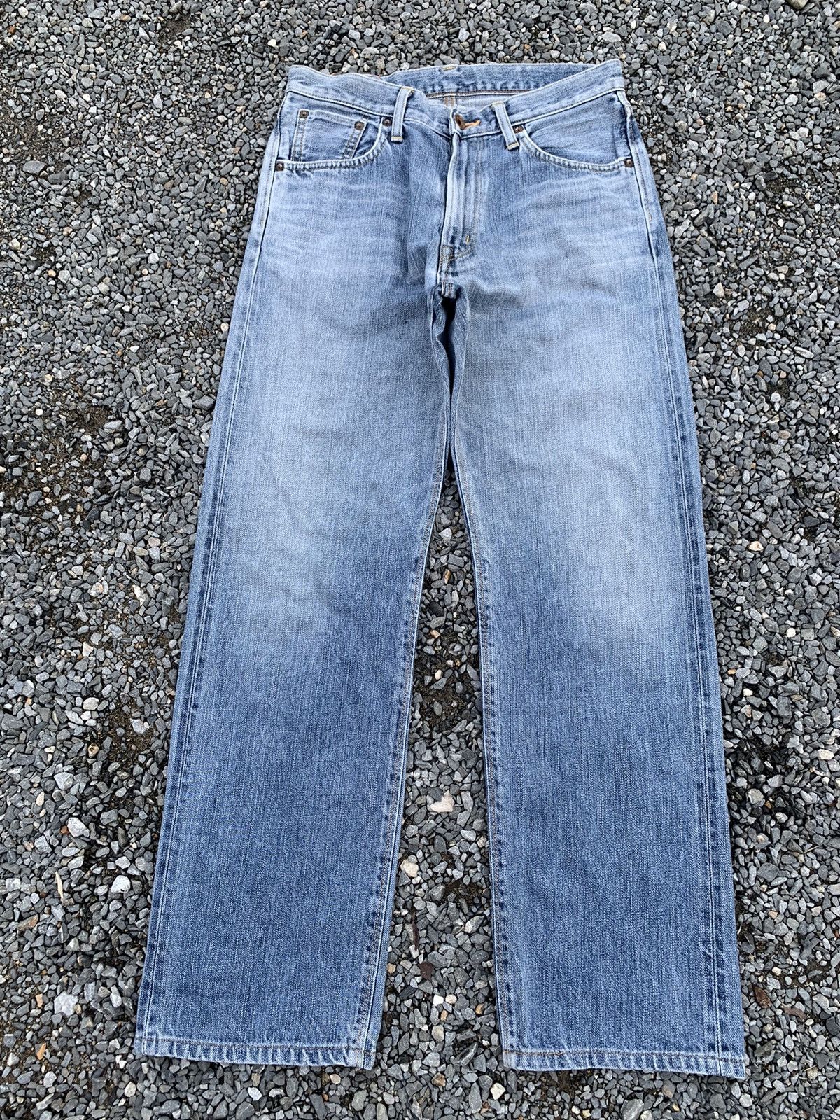 Edwin VINTAGE EDWIN 505ZX SELVEDGE FADED JAPANESE DISTRESSED DENIM Size US 30 / EU 46 - 1 Thumbnail