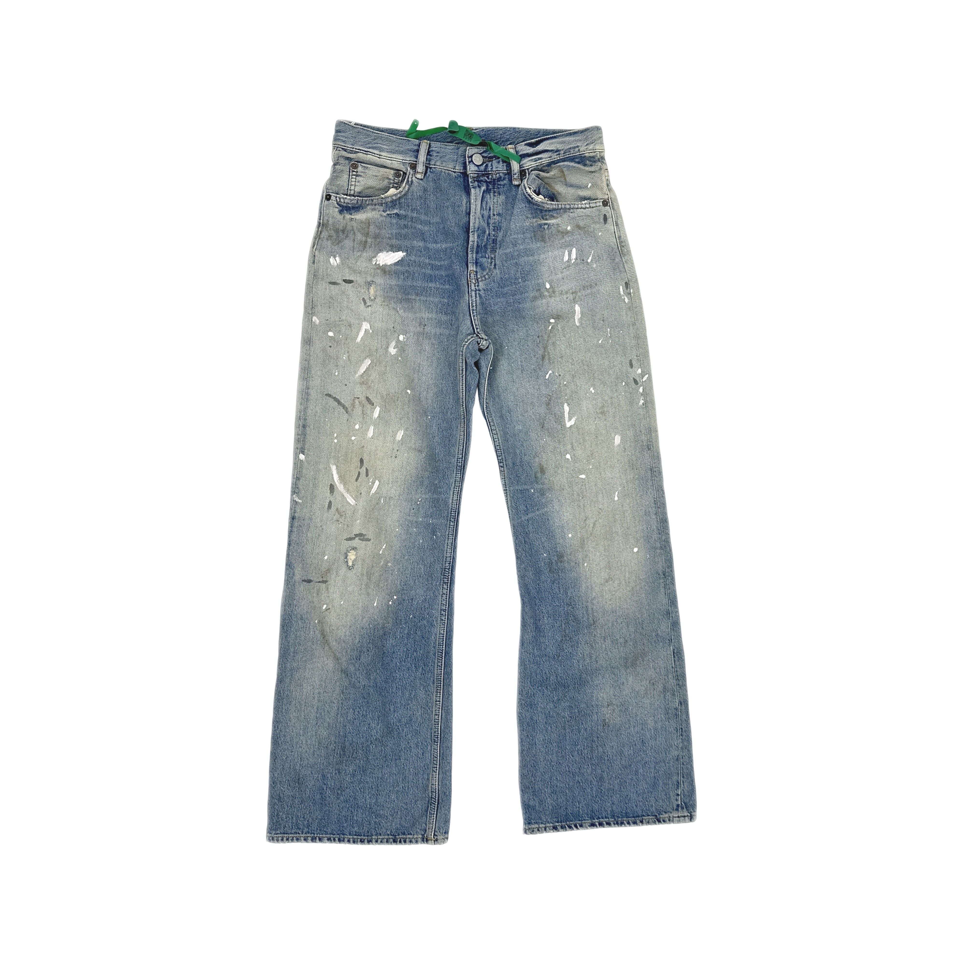 Acne Studios Acne Studios Paint Splatter Wide Leg Jeans 28/32 Size 28" / US 6 / IT 42 - 1 Thumbnail