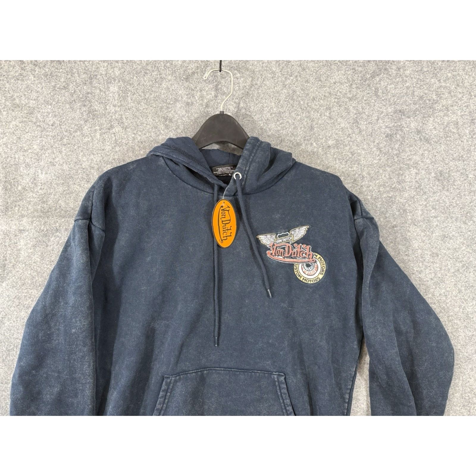 Von Dutch VINTAGE Von Dutch Motorcycles Hoodie Sweatshirt Men Sz S Blue Pullover Double Sided NWT Size US S / EU 44-46 / 1 - 3 Thumbnail