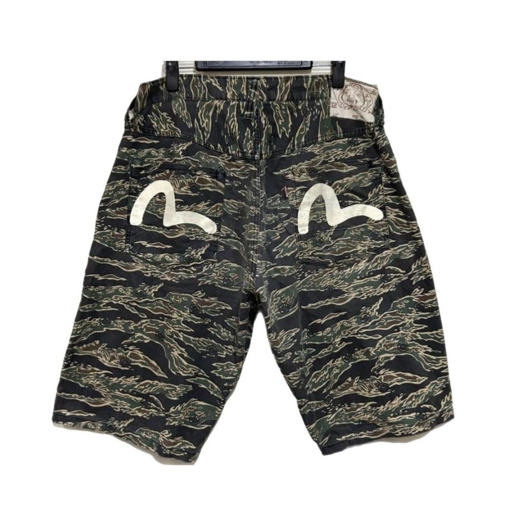 image of Evisu Tiger Camo All Over Pattern Seagull Paint Half Pants, Men's (Size 32)