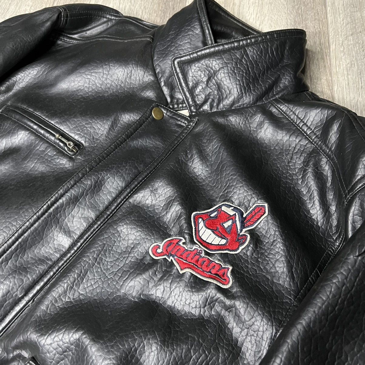 MLB × Vintage Cleveland Indians leather jacket Size US M / EU 48-50 / 2 - 2 Thumbnail