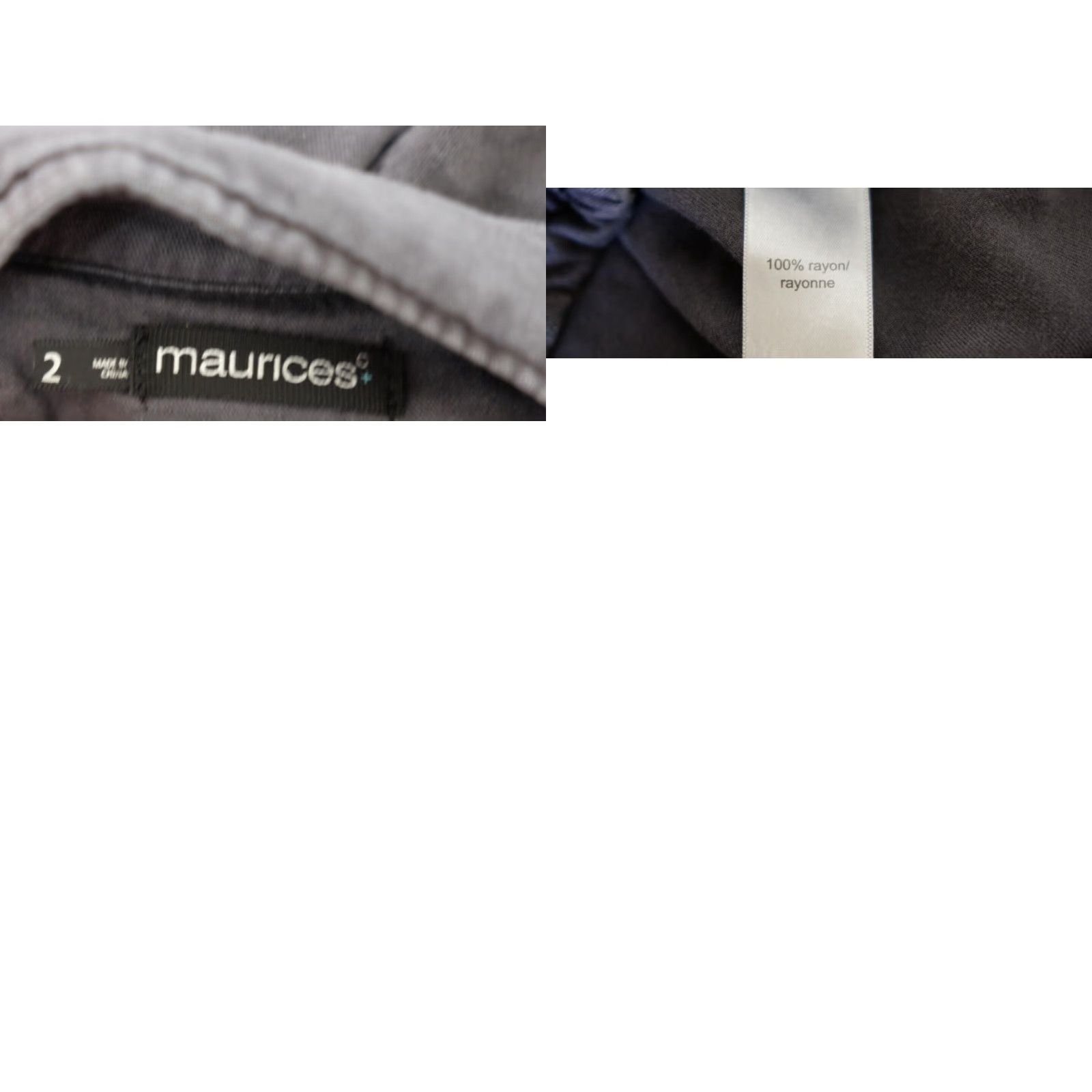 Vintage Maurices Women's Jacket Lightweight Full Zip Pockets Rayon Gray 2 Size XS / US 0-2 / IT 36-38 - 8 Thumbnail