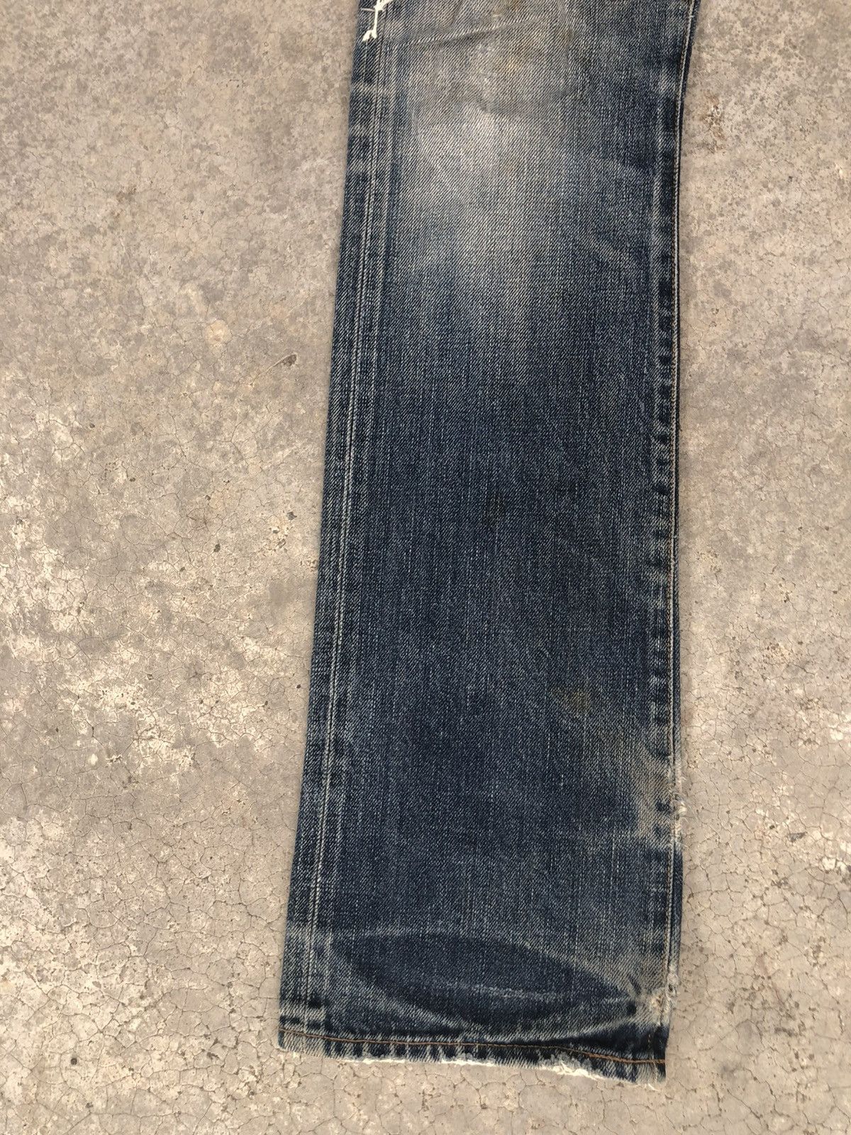BUFFALO BOBS Buffalo Flared Selvedge Jeans Distressed Denim Size US 31 - 6 Thumbnail
