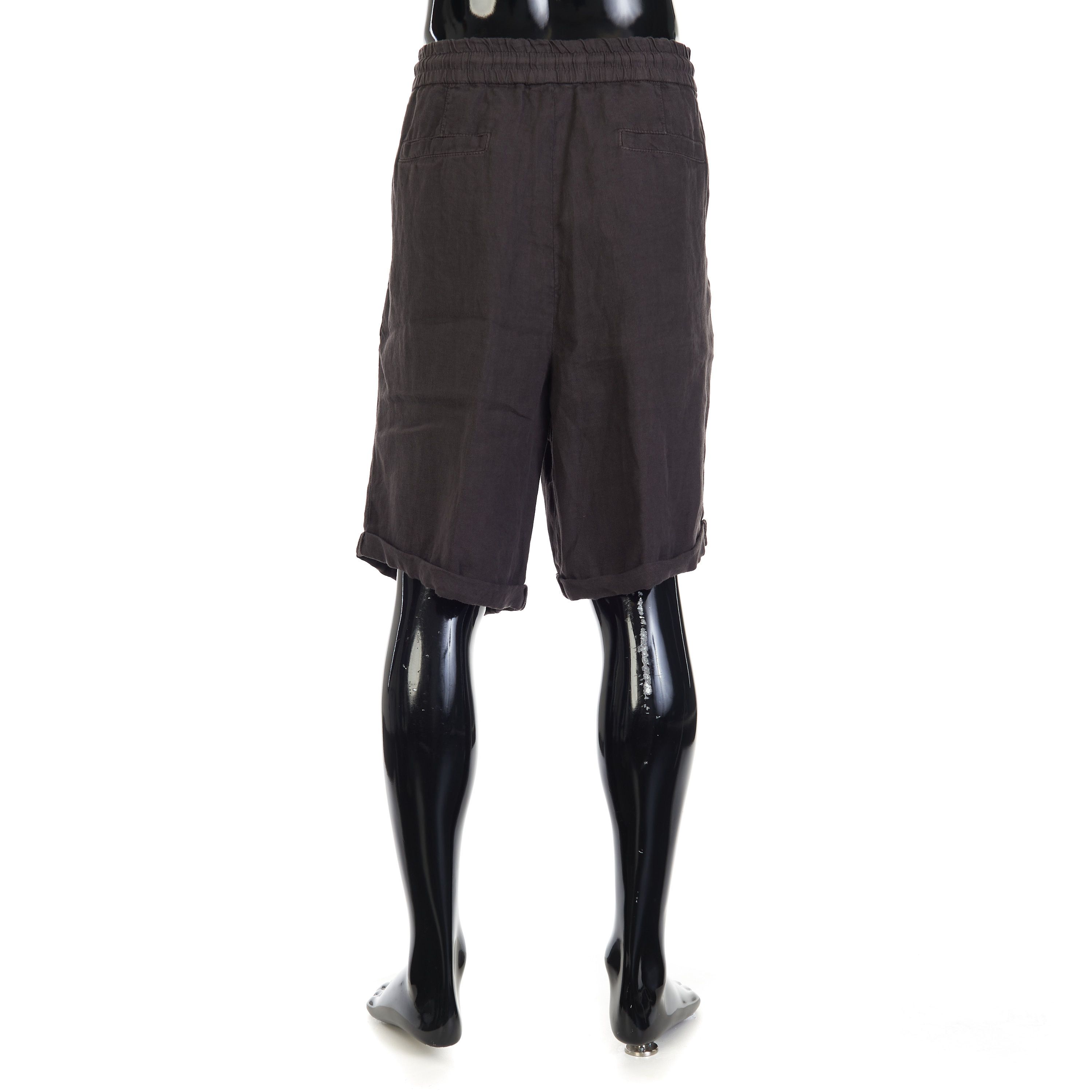 Brunello Cucinelli Linen Bermuda Shorts - Drawstring, Double Pleats Size US 40 / EU 56 - 4 Thumbnail