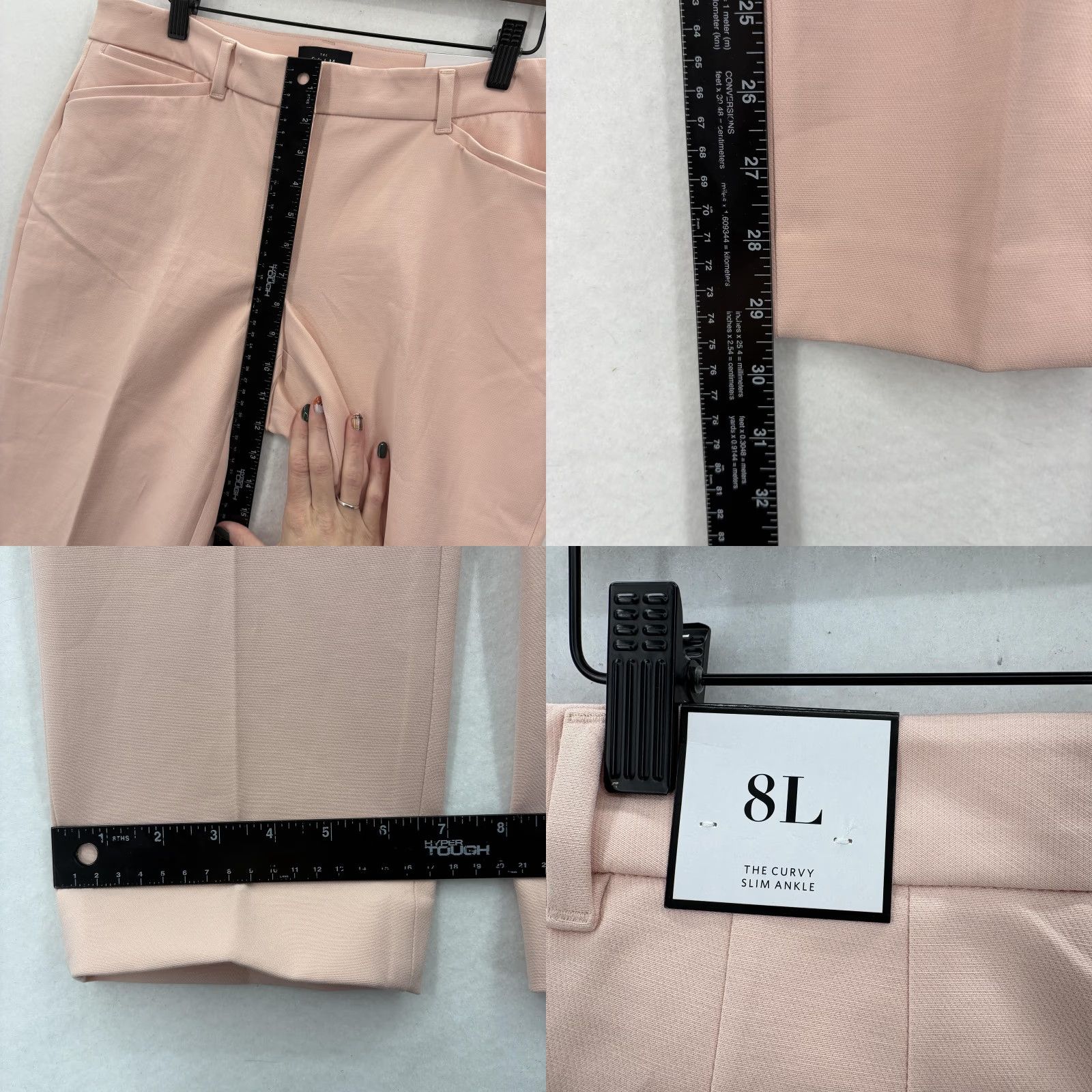 White House Black Market White House Black Market Pants Womens 8L Pink Curvy Slim Ankle Stretch Wool NWT Size 30" / US 8 / IT 44 - 9 Thumbnail