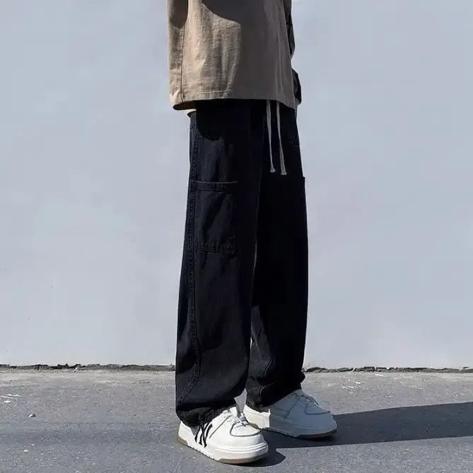 Japanese Brand Loose straight leg wide leg casual jeans Size US 34 / EU 50 - 4 Thumbnail