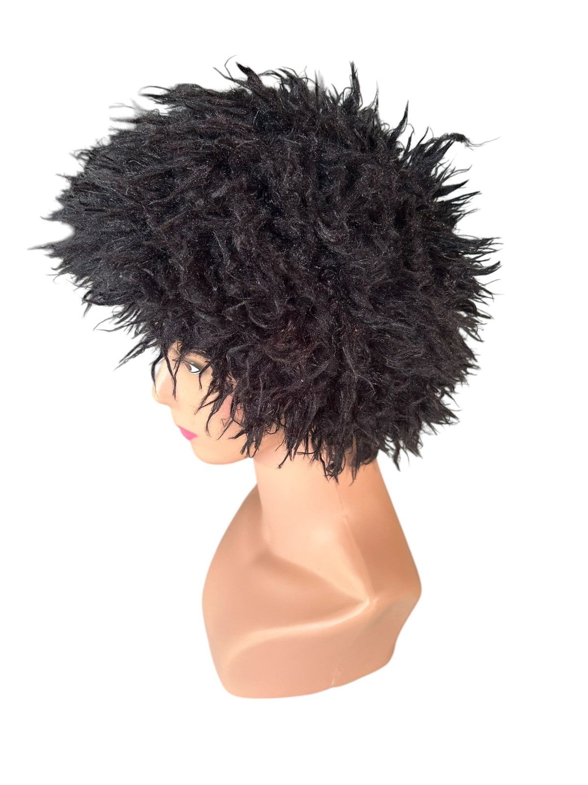 Kapital Mohawak Japanese Punk Bondage Style Fake Hair Fur Beanie Hat Size ONE SIZE - 3 Thumbnail
