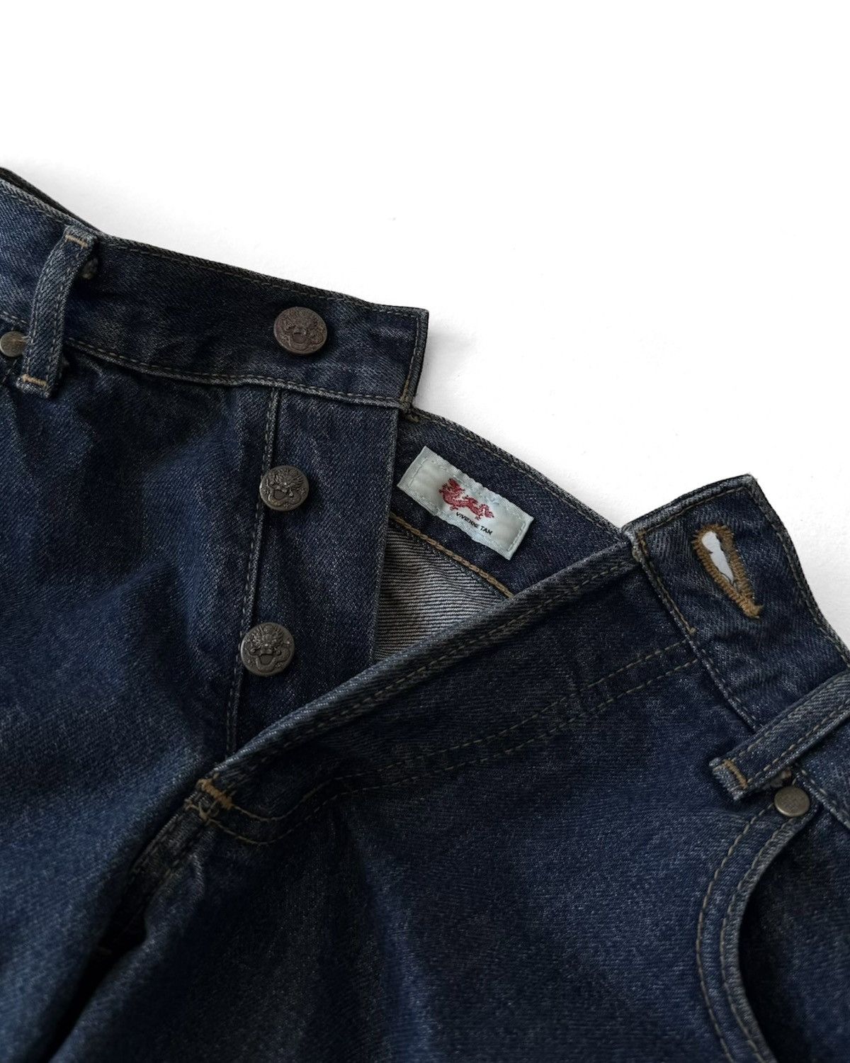 Vivienne Tam Vintage Vivienne Tam Dragon Low-Rise Bootcut Jeans Size 30" / US 8 / IT 44 - 3 Thumbnail