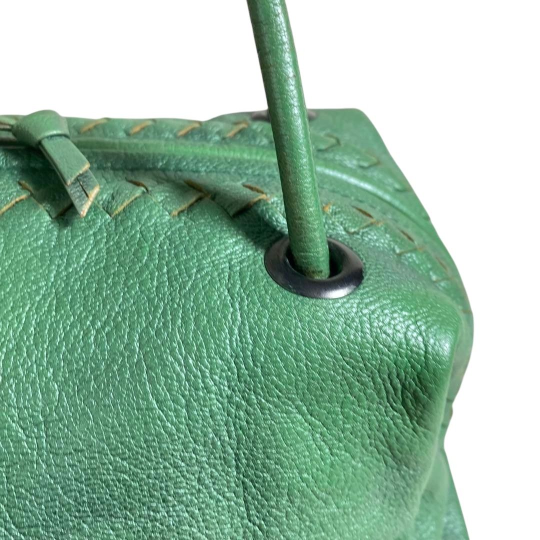 Bottega Veneta Bottega Veneta - Intrecciato Emerald Green Handbag Leather Size ONE SIZE - 9 Thumbnail