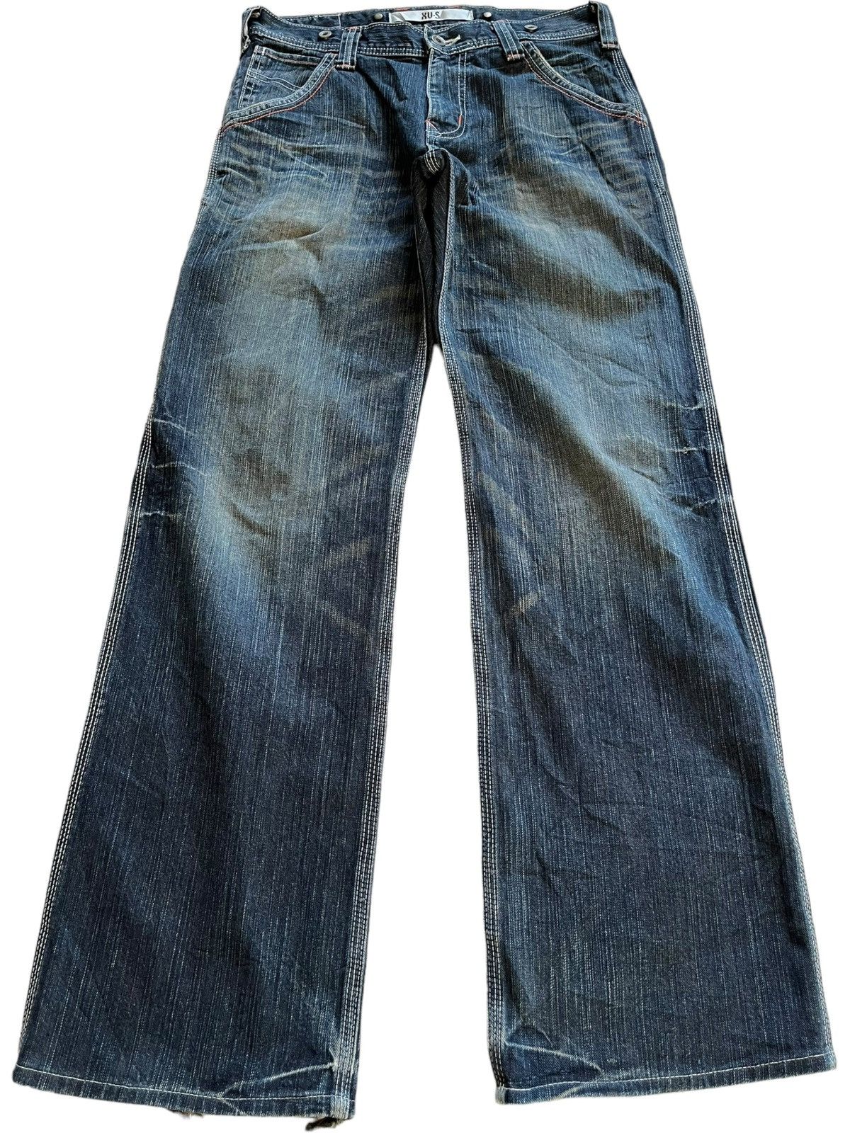 Edwin Vintage Edwin Buckle Back Carpenter Mud Wash Baggy Jeans Size US 31 - 1 Thumbnail