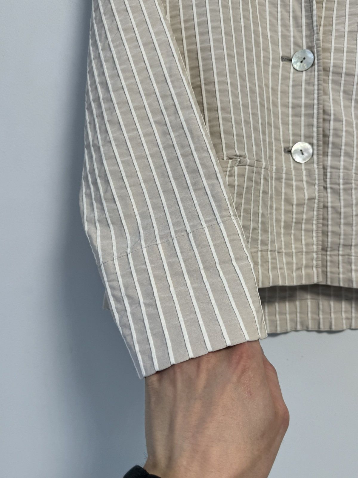 OSKA Oska Rare Oversized Striped Button Pocket Blazer Jacket Sz 1 Size M / US 6-8 / IT 42-44 - 7 Thumbnail