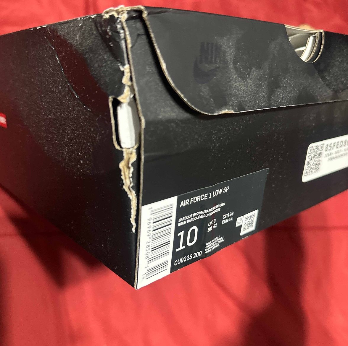 Nike × Supreme Nike Supreme x Air Force 1 Low 'Box Logo - Baroque Brown' Size US 10 / EU 43 - 7 Thumbnail