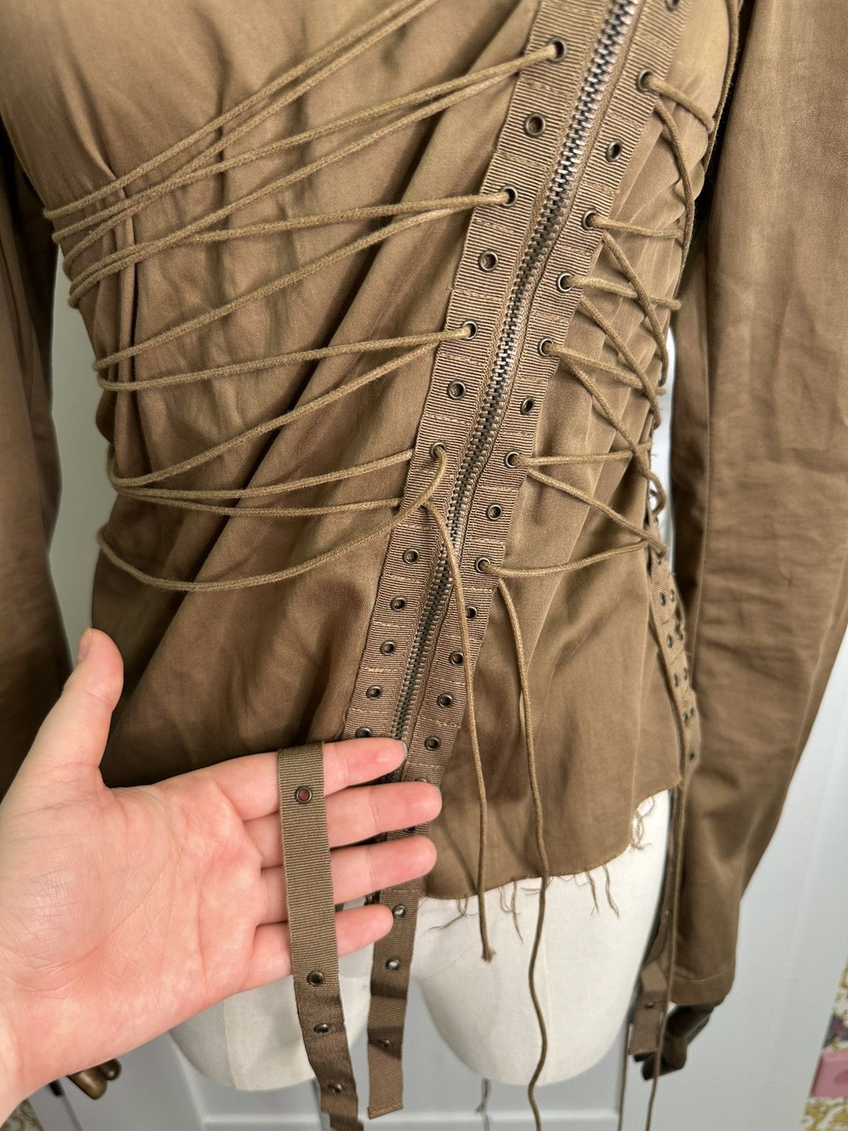 Vintage × plein sud Very rare Plein Sud bondage corset blouse Faycal Amor Size M / US 6-8 / IT 42-44 - 3 Thumbnail
