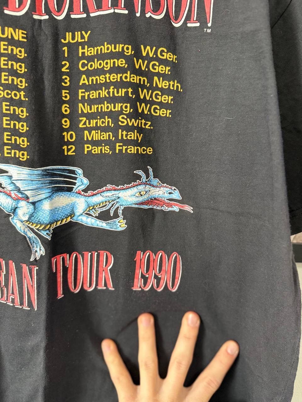 Band Tees Bruce Dickinson Tour 1990 vintage t shirt Medium Tattooed Size US L / EU 52-54 / 3 - 13 Thumbnail