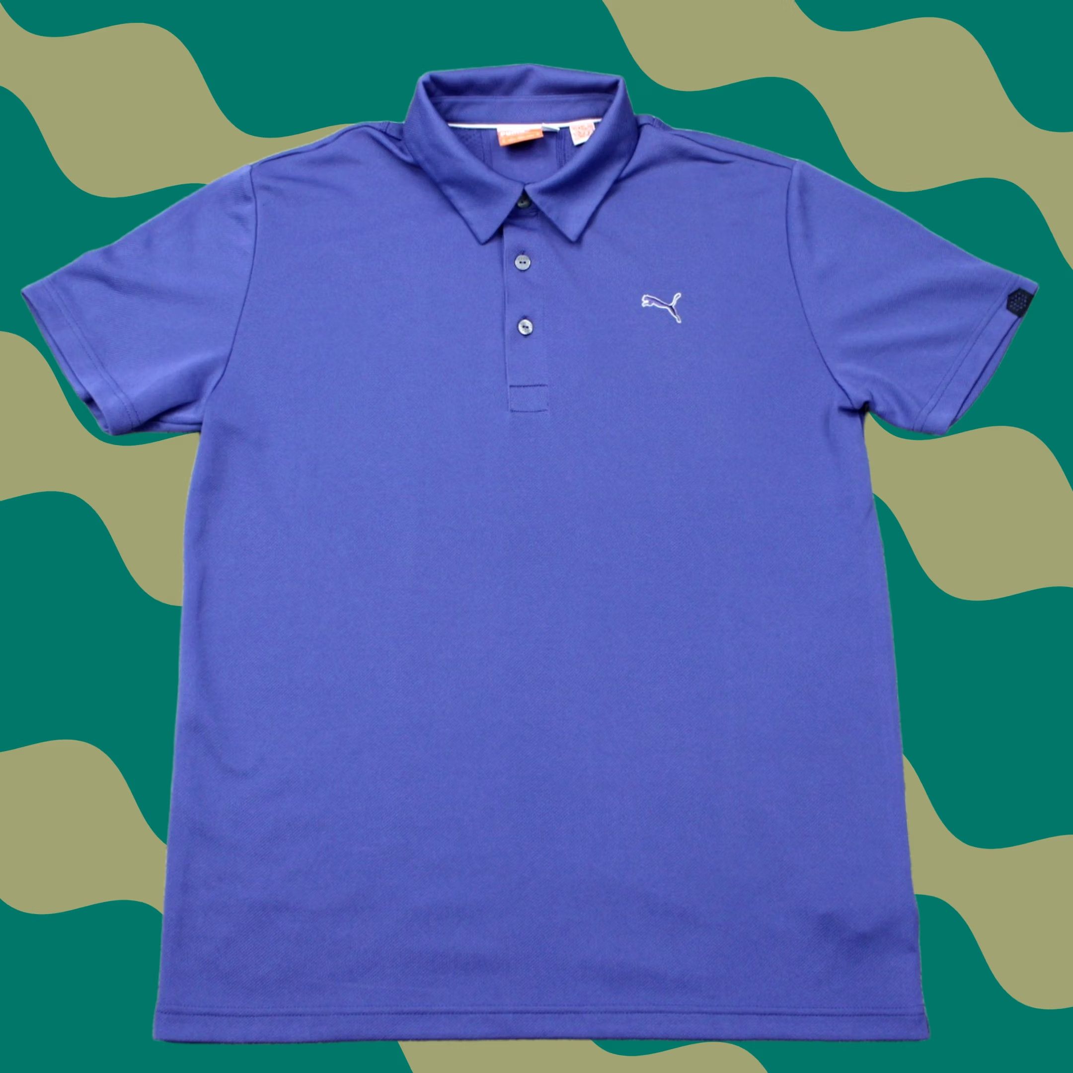 Puma Puma Polo Shirt Mens Medium Blue Short Sleeve Polo Golf Shirt Pullover Polo Short Sleeve Shirt Sports Logo Breathable Lightweight Stretch Regular Fit Size US M / EU 48-50 / 2 - 1 Thumbnail