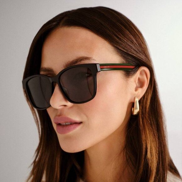 Gucci 🕶️ New Gucci GG0417SK 001 Sunglasses - Black Frame, Grey Size ONE SIZE - 2 Thumbnail