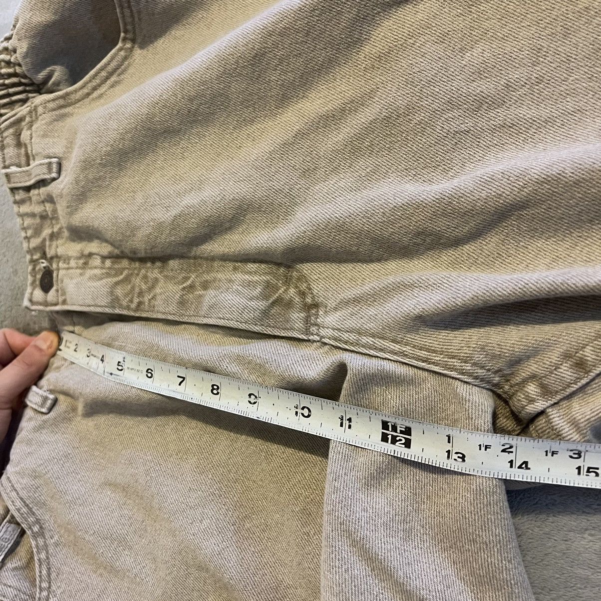 Lee Vintage Lee Jeans Women 18 Medium Beige Bootcut 80/90s 34x31 Size 34" / US 12 / IT 48 - 6 Thumbnail