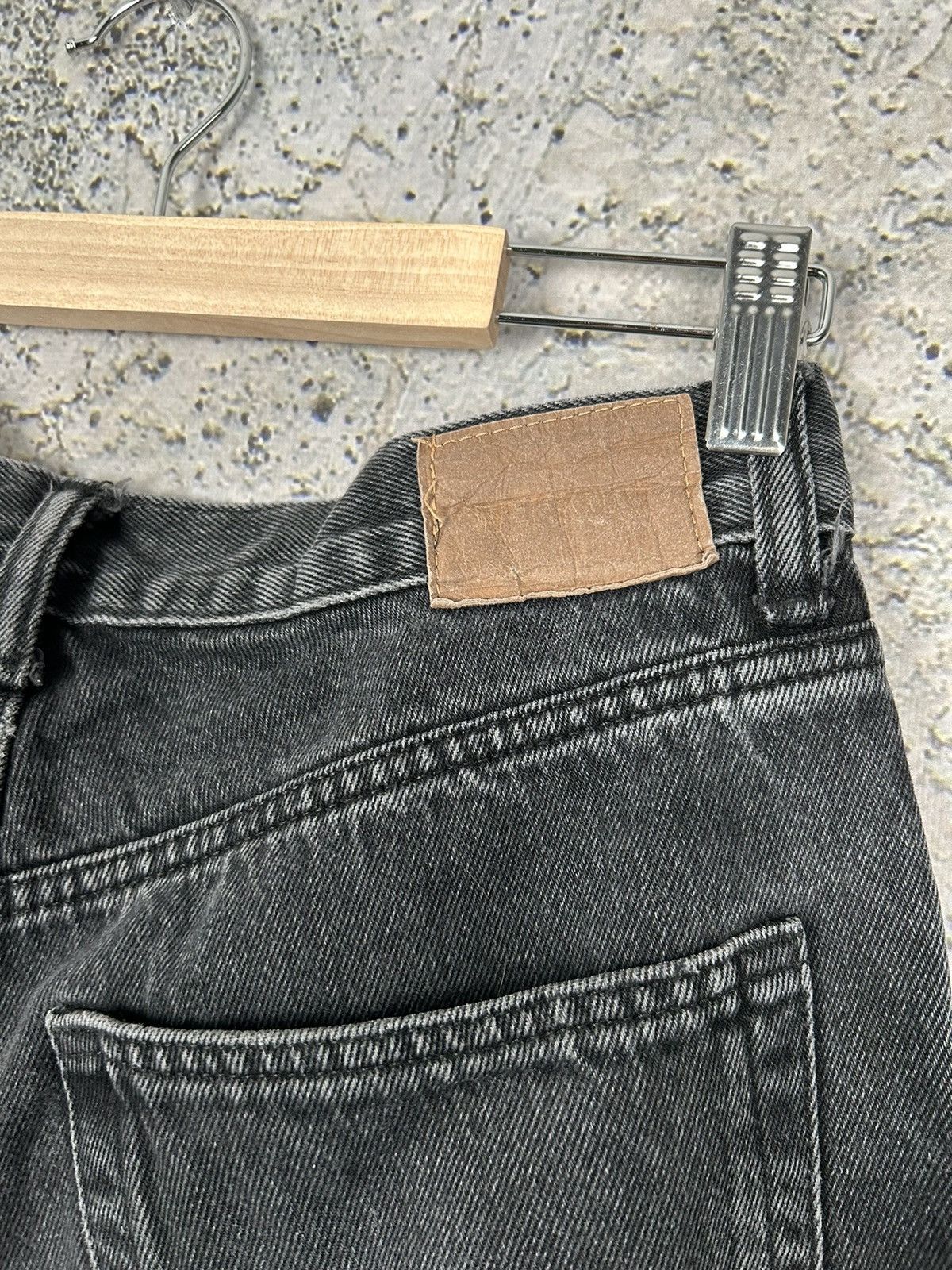 Vintage Weekday Astro Loose Baggy Jeans Denim Washed Black Rare Size US 27 - 5 Thumbnail
