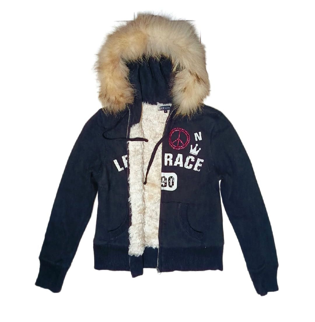 Abercrombie & Fitch NET ladies - Copper Fur zip Hoodie Inner Fleece l Lgb Size S / US 4 / IT 40 - 3 Thumbnail