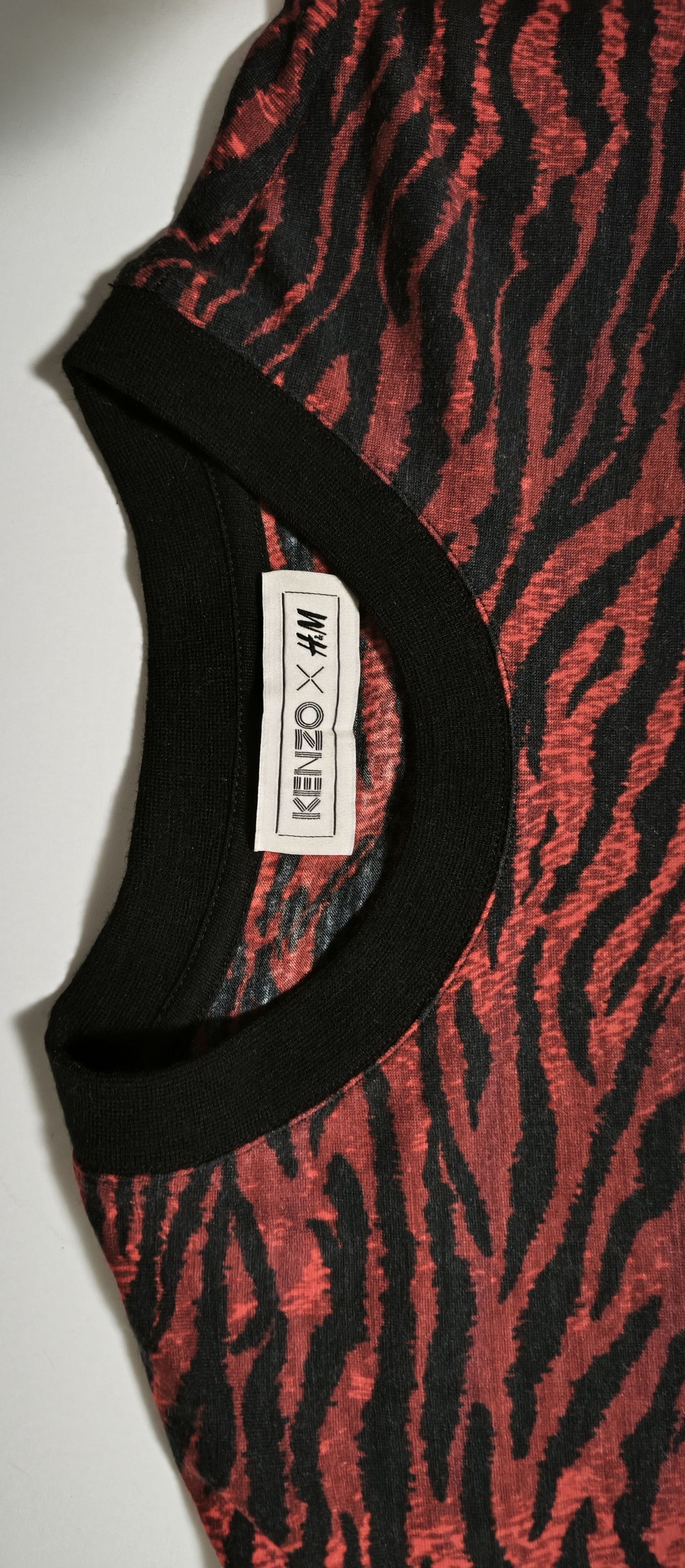 Kenzo Red wool T-shirt with tiger print Size US M / EU 48-50 / 2 - 3 Thumbnail