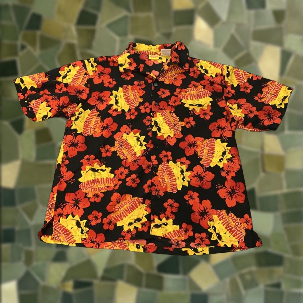 Vintage Hawaiian Tropic Shirt Mens Large Black Floral Button Up Beach Aloha Camp Casual Size US L / EU 52-54 / 3 - 1 Thumbnail