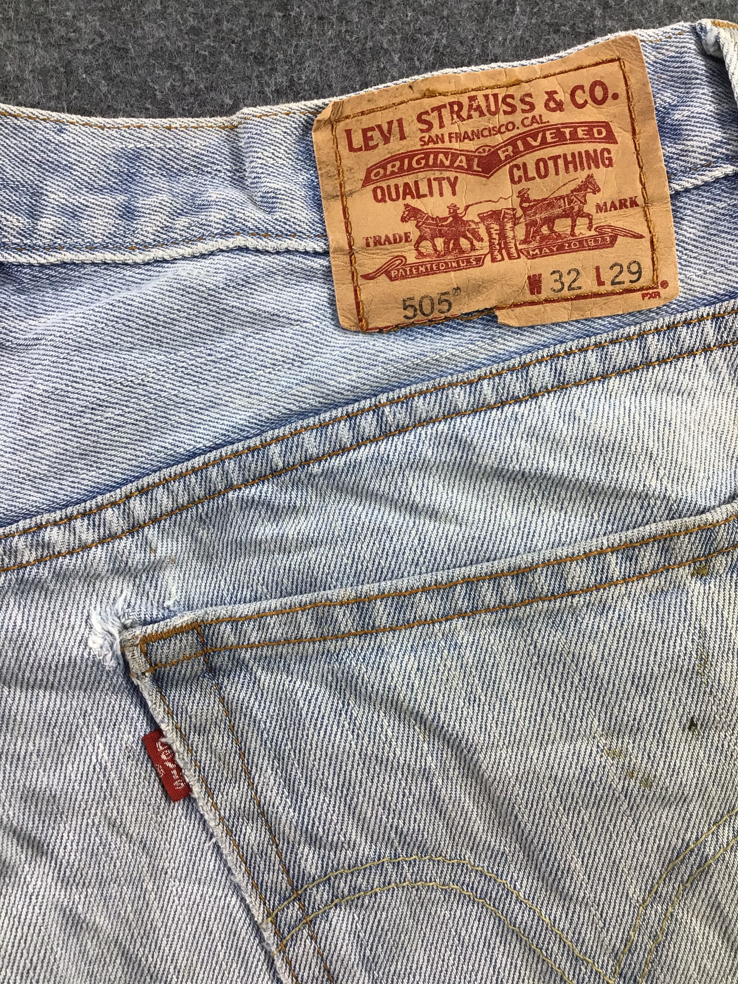 Levi's Vintage Levis 505 Jeans Regular Fit Denim KJ167 Size US 32 / EU 48 - 5 Thumbnail