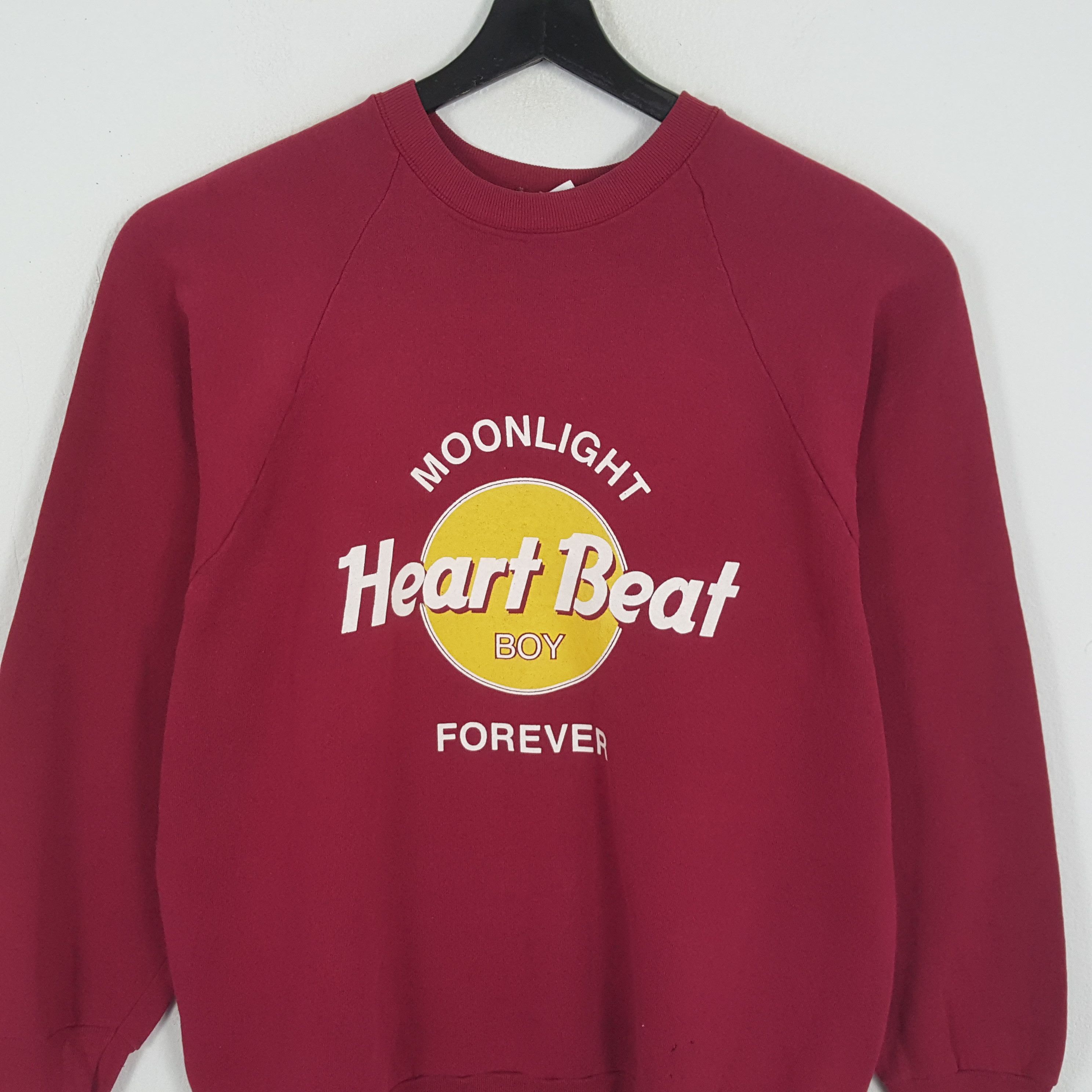 Fruit Of The Loom × Vintage HEART BEAT BOY Streetwear Style Vintage Sweatshirt Size US L / EU 52-54 / 3 - 2 Thumbnail
