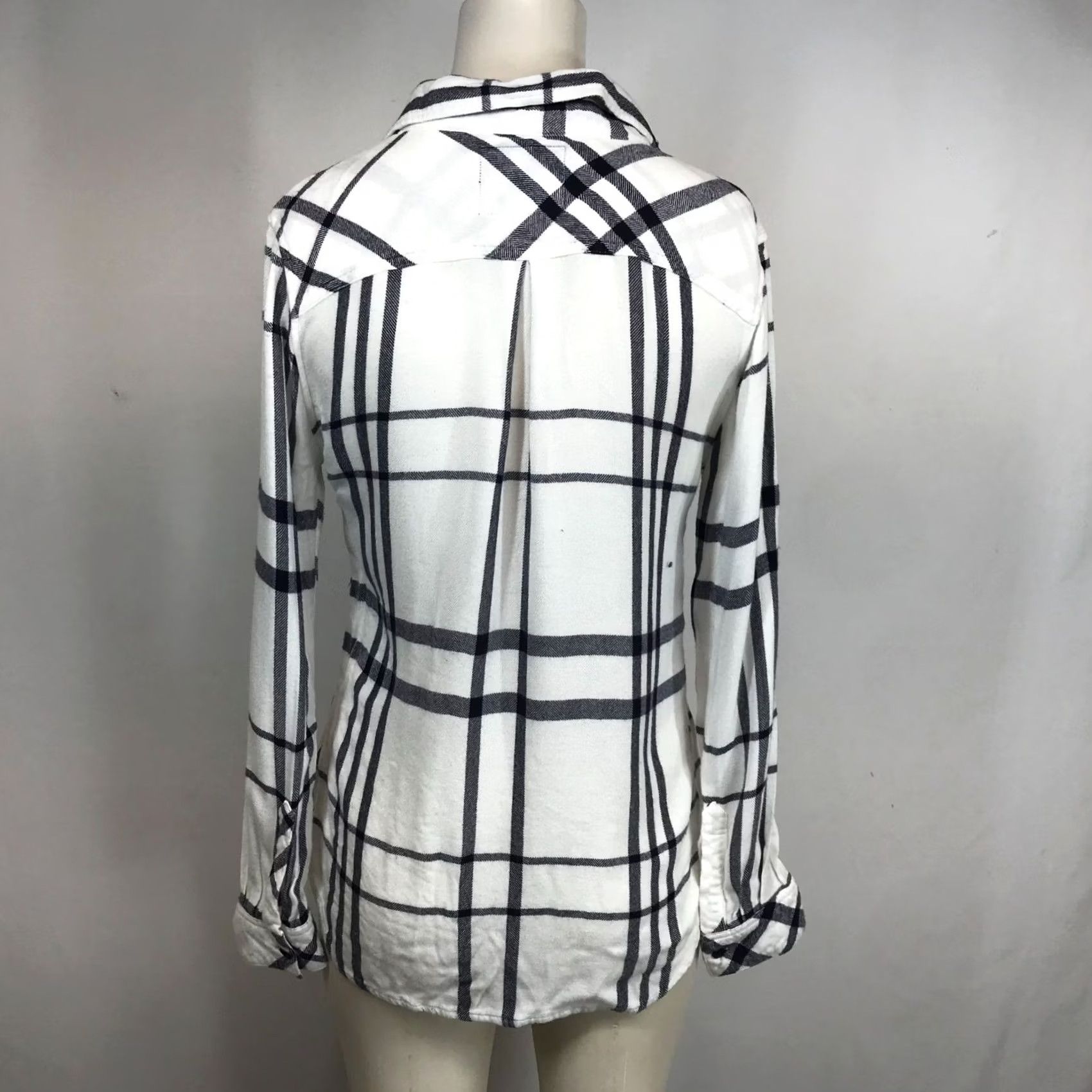 Rails RAILS WOMEN'S S S LONG SLEEVE BUTTON UP SHIRT WHITE & BLUE Size S / US 4 / IT 40 - 5 Thumbnail