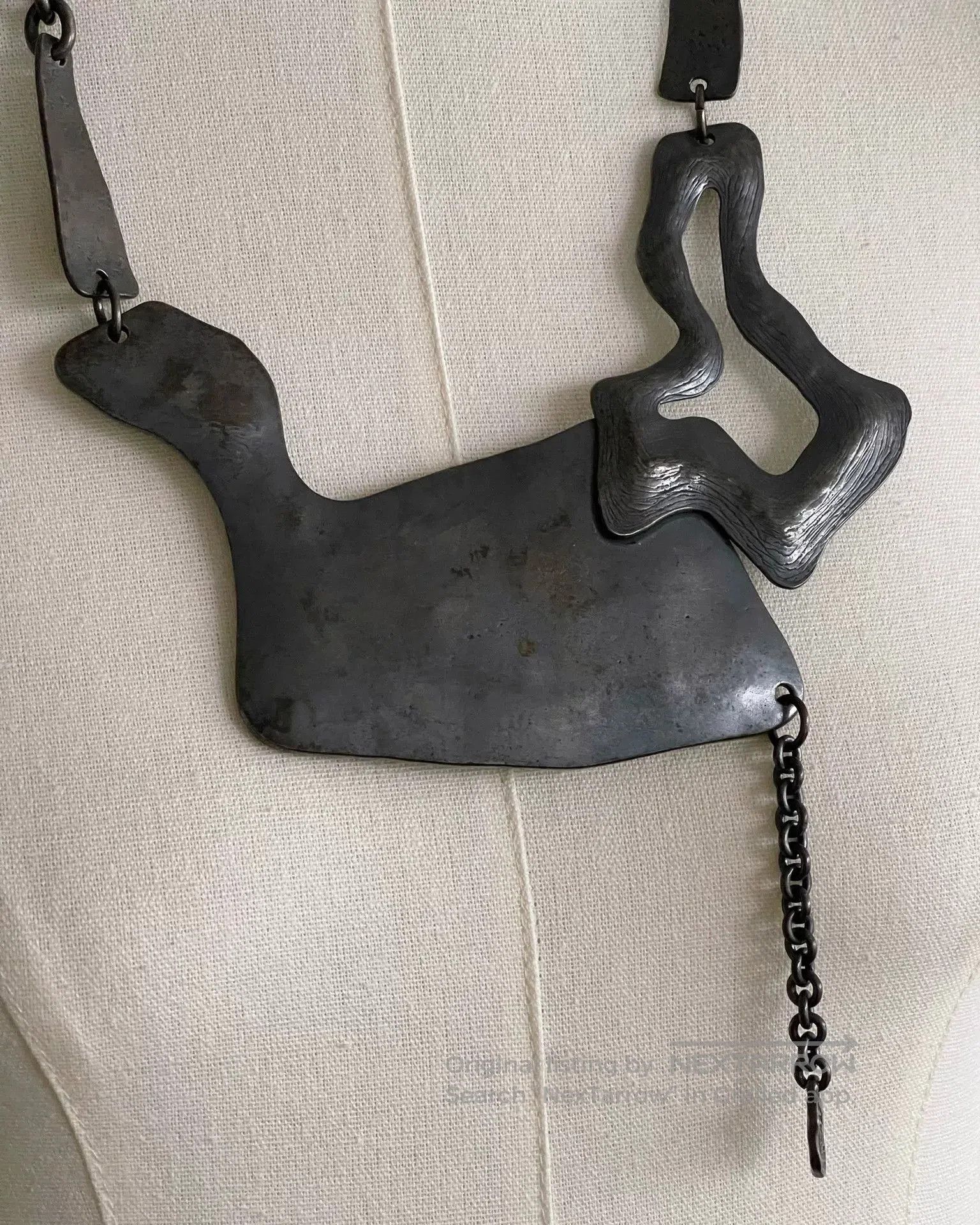 KIJIMA TAKAYUKI EIKO KONDO Artistic Metal Asymmetrical Necklace. Size ONE SIZE - 3 Thumbnail