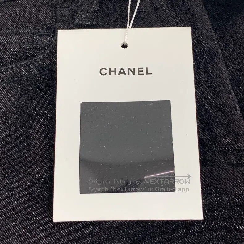 Chanel Chanel Black old-fashioned cotton casual denim trousers Size 24" / US 00 / IT 34 - 9 Thumbnail
