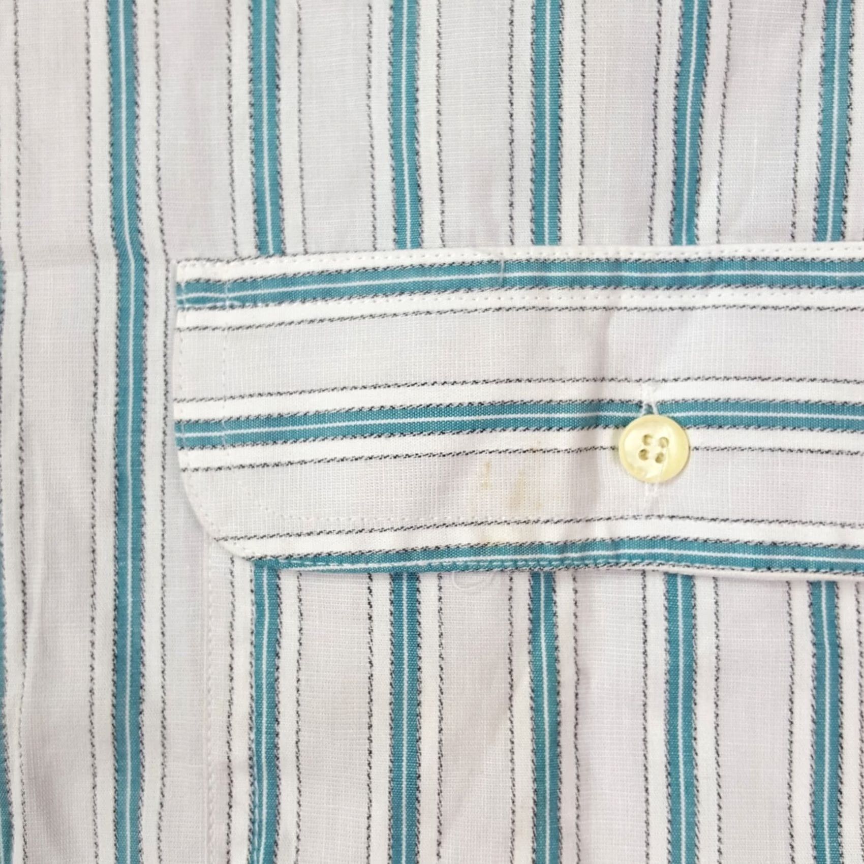 Arrow VINTAGE Arrow Button-Up Striped Shirt Long Sleeve Collared Blue M Mens 90s Retro Casual Workwear Size US M / EU 48-50 / 2 - 5 Thumbnail