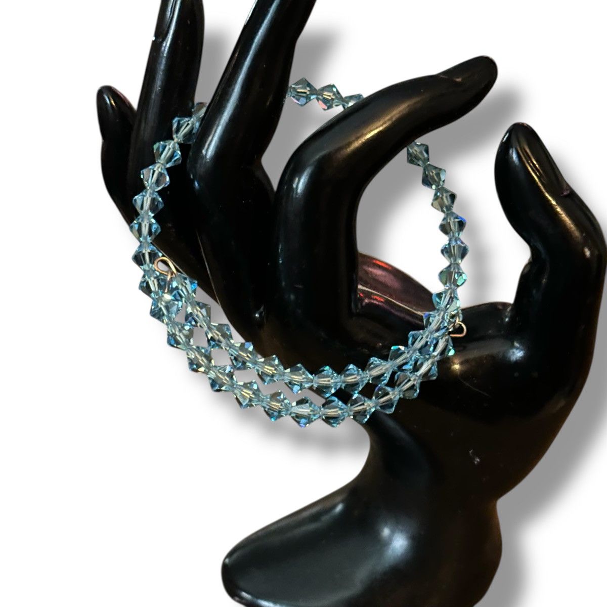 Other Light blue glass bead wire wrap bracelet Size ONE SIZE - 2 Thumbnail